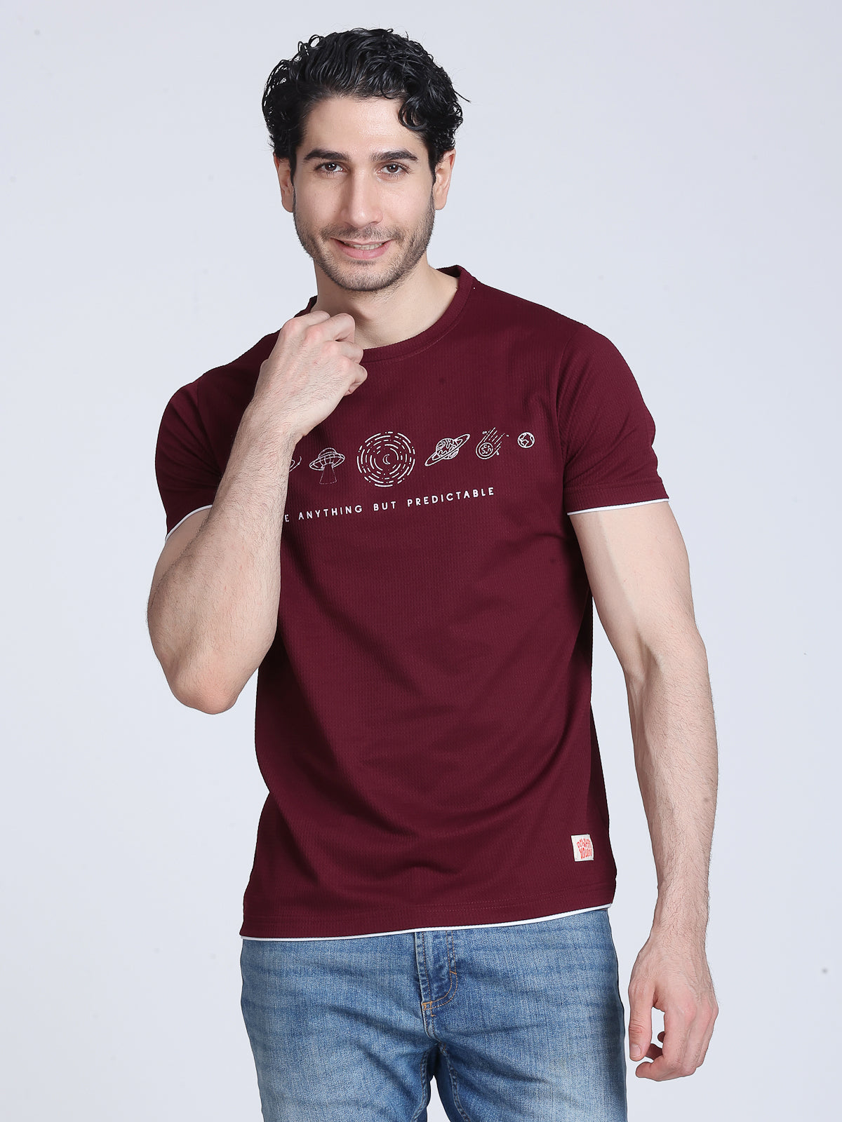 Arbour Men Round Neck Printed Half Sleeves T-Shirt