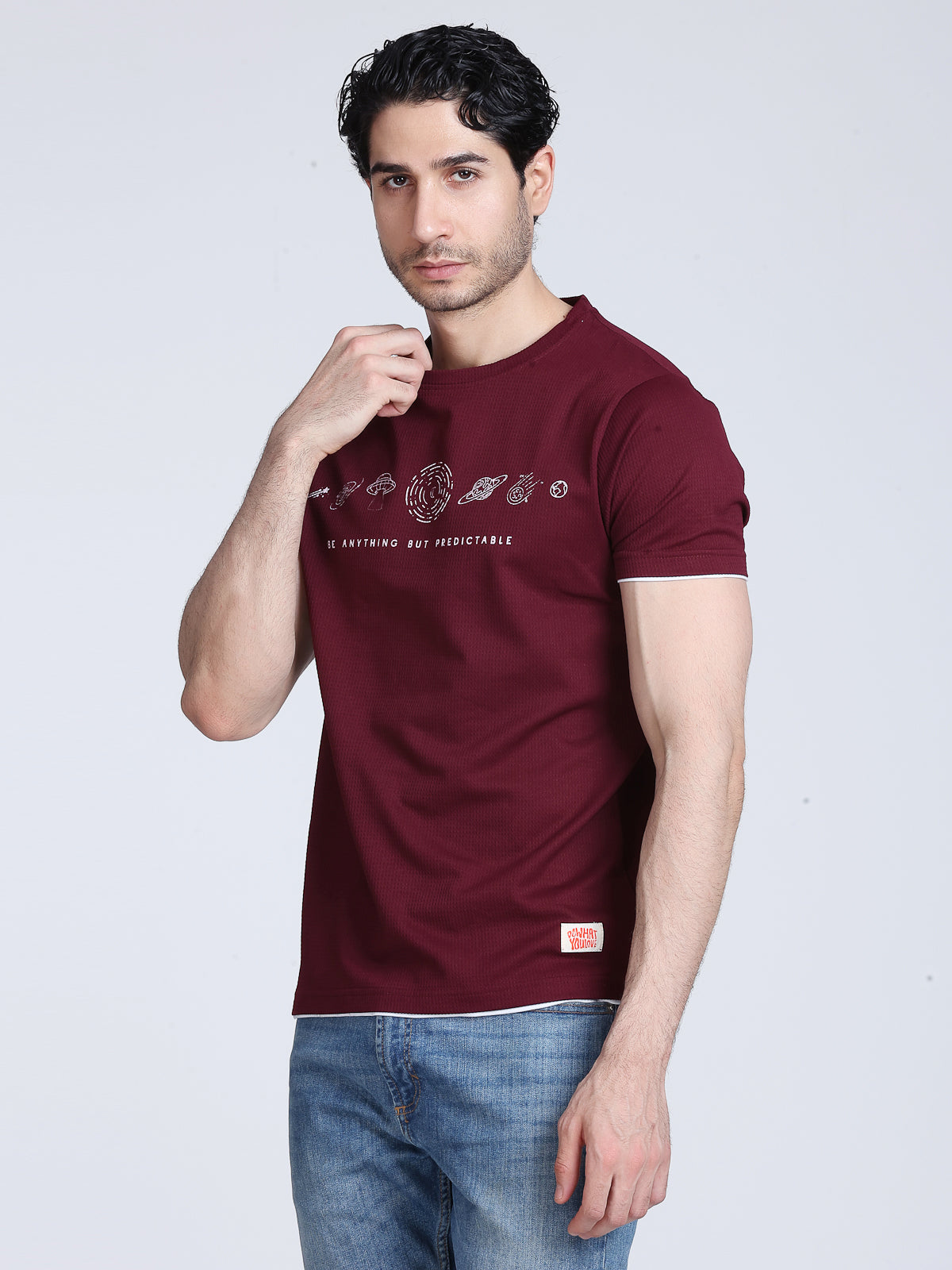 Arbour Men Round Neck Printed Half Sleeves T-Shirt