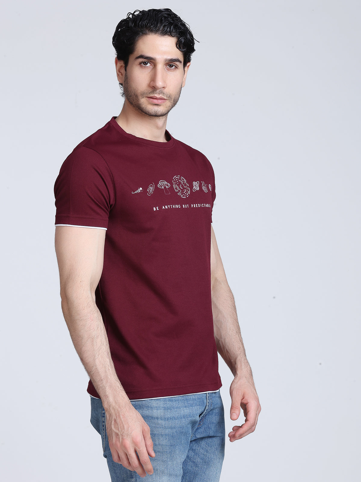 Arbour Men Round Neck Printed Half Sleeves T-Shirt