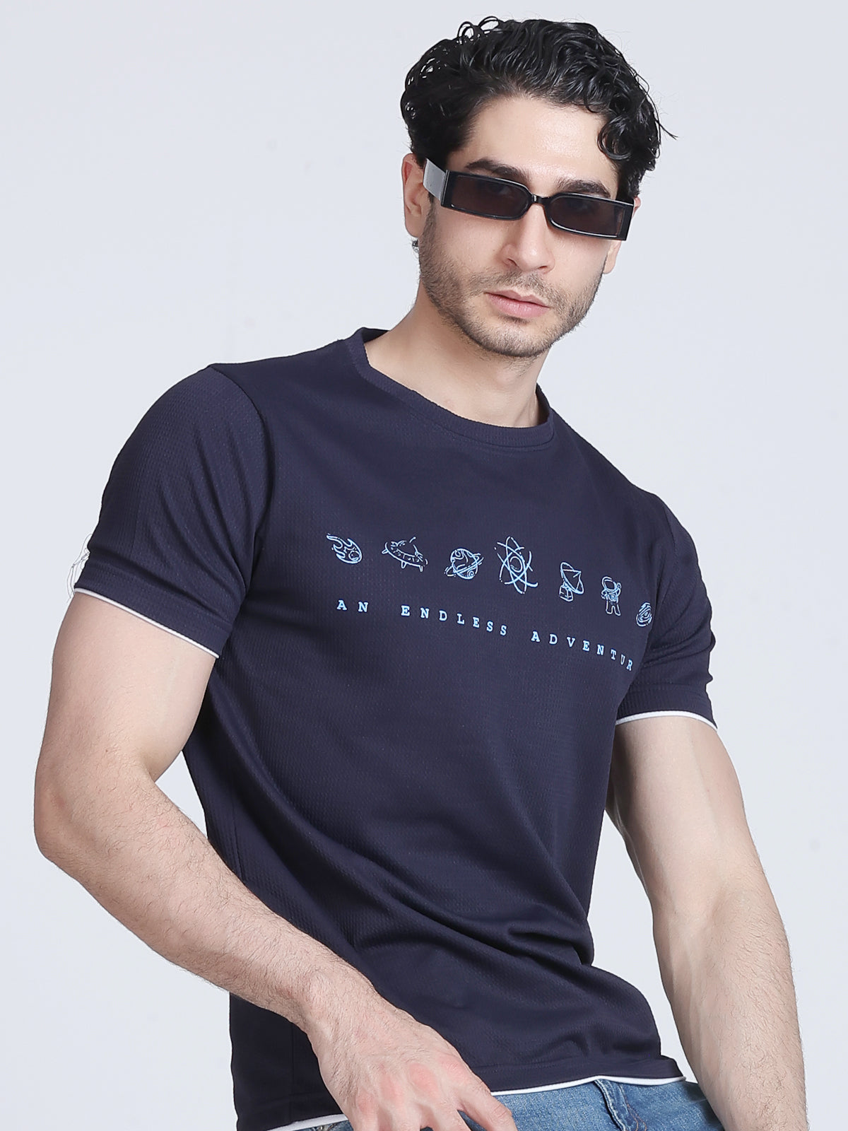 Arbour Men Round Neck Printed Half Sleeves T-Shirt