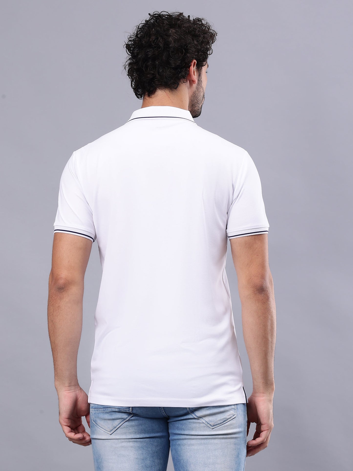 Arbour Men Polo Neck Solid Pocket Half Sleeves T-Shirt