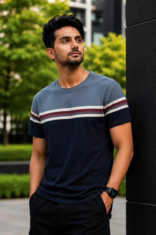 Men Round Neck Half Sleeves T-Shirt