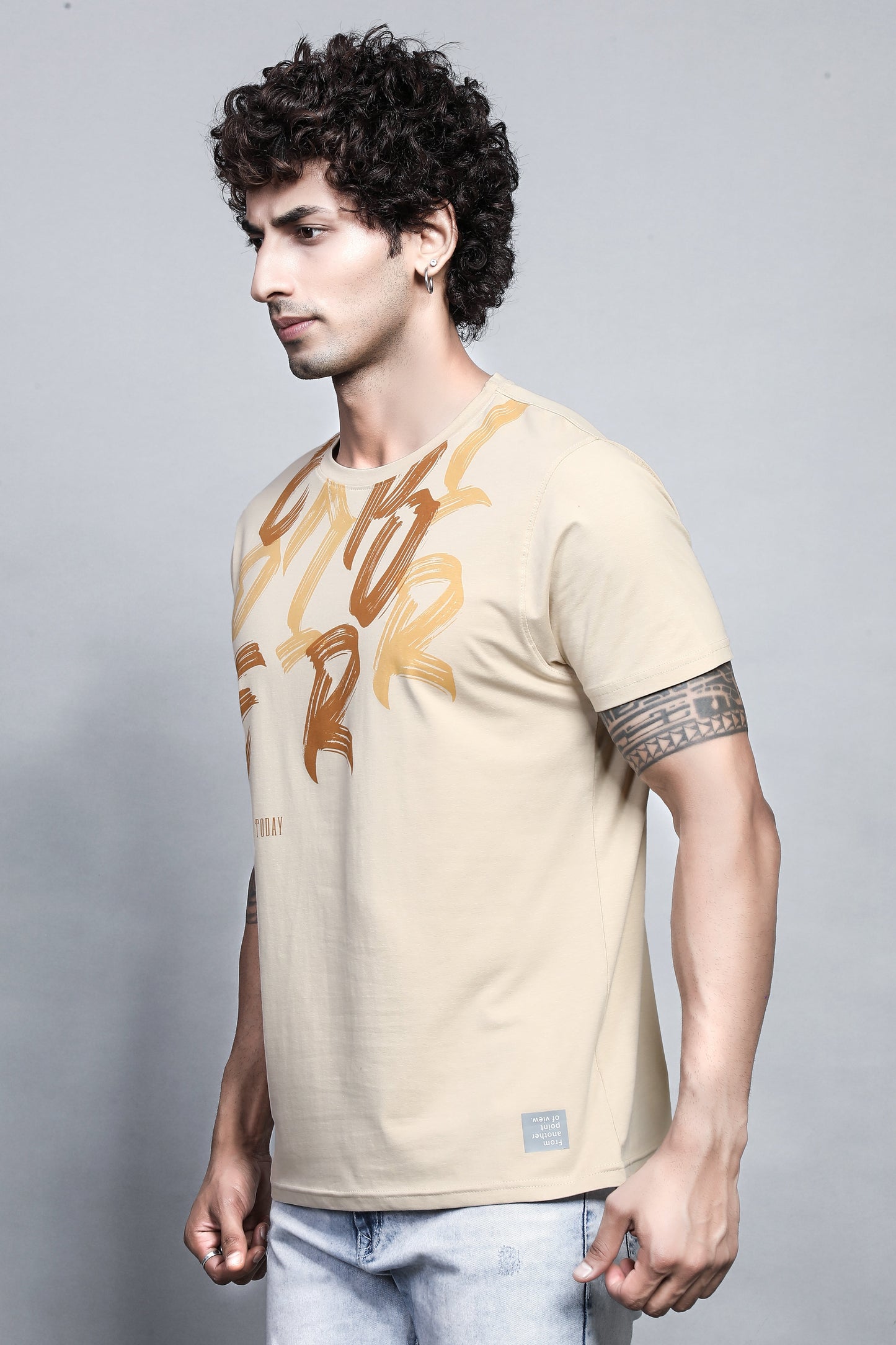 Arbour Men Round Neck All Over Print T-Shirt