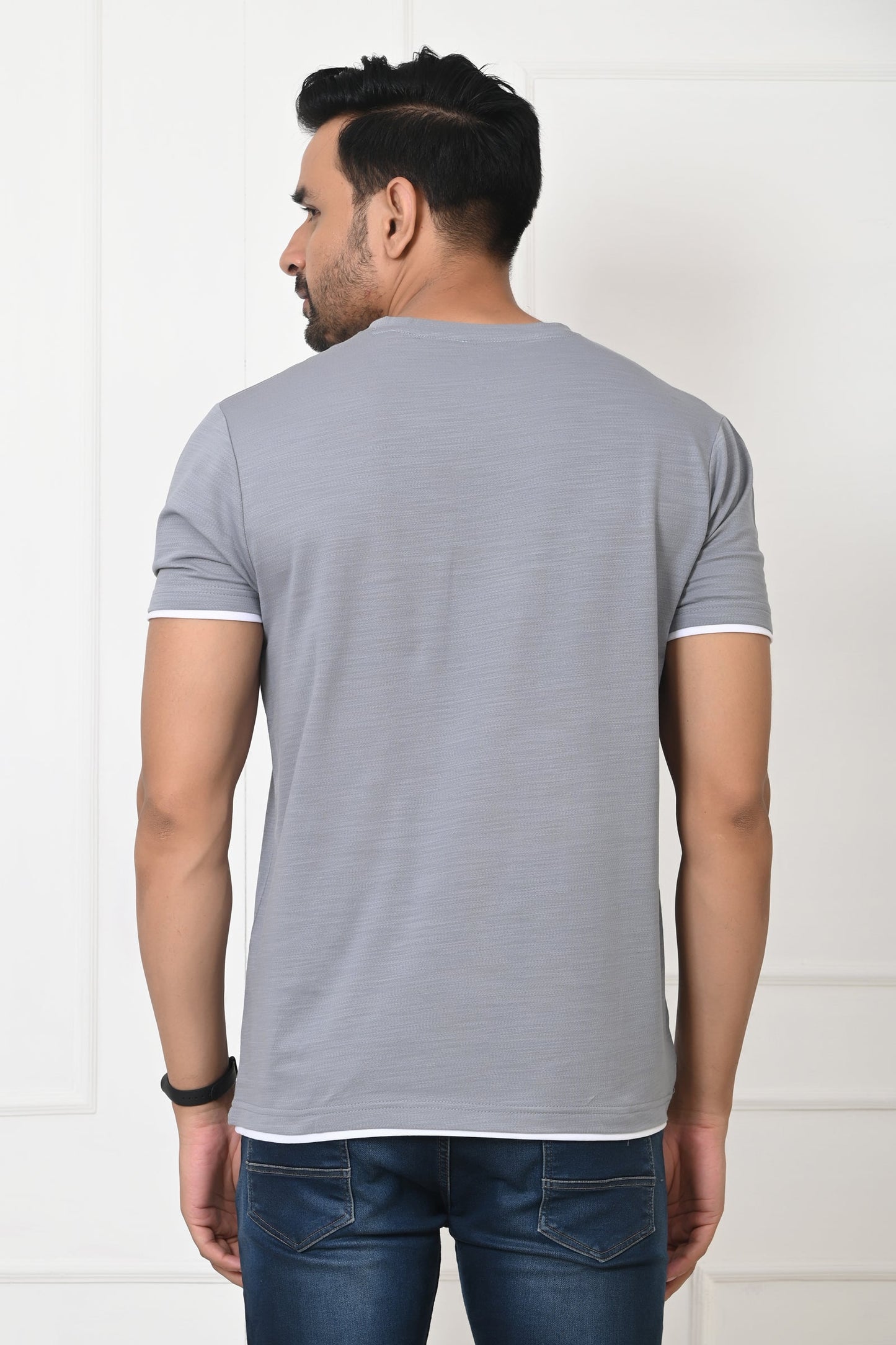 Arbour Men Round Neck Stylish Slim Fit T-Shirt