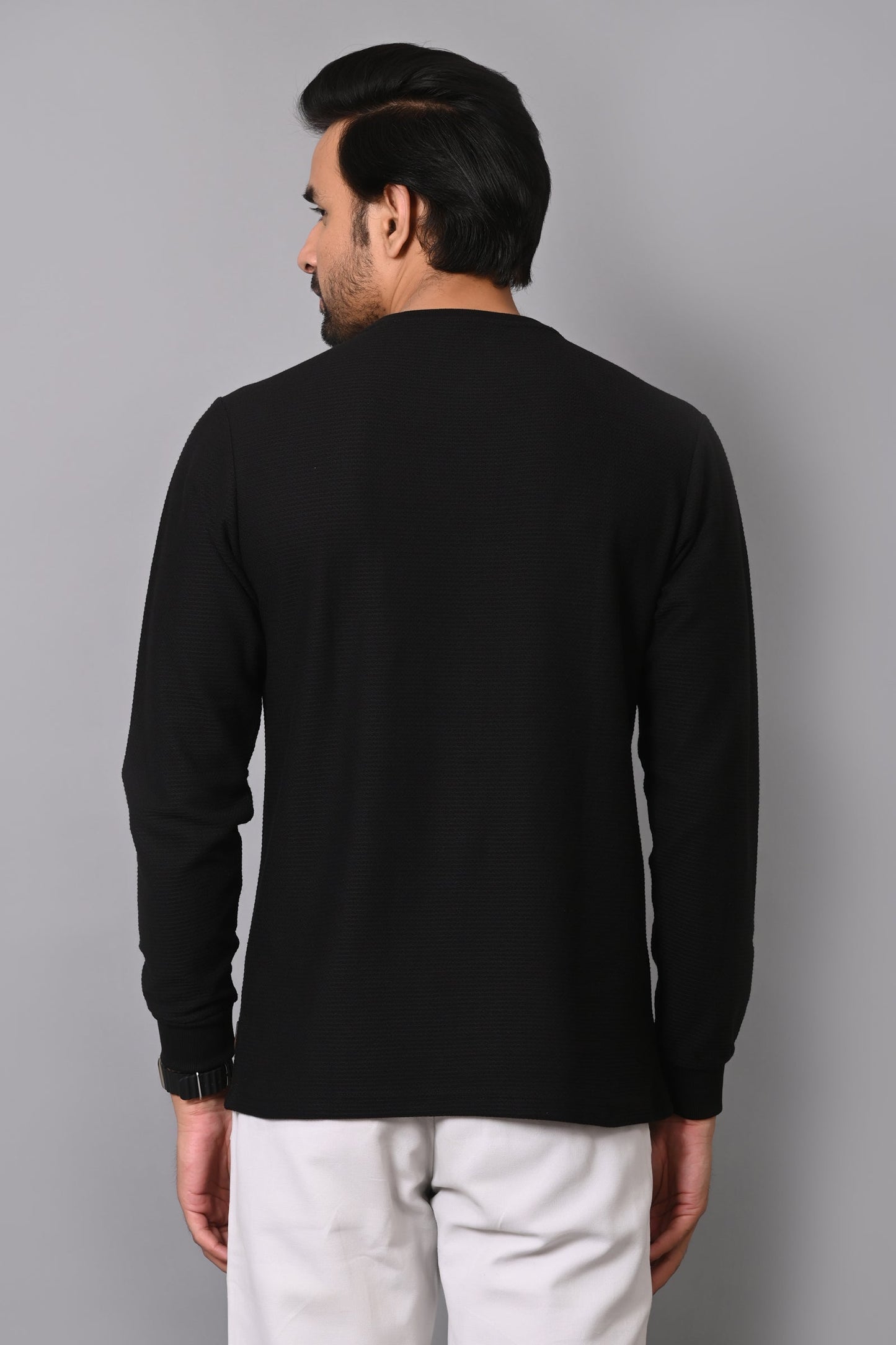 Arbour Men Round Neck Slim Fit Full Sleeves T-Shirt