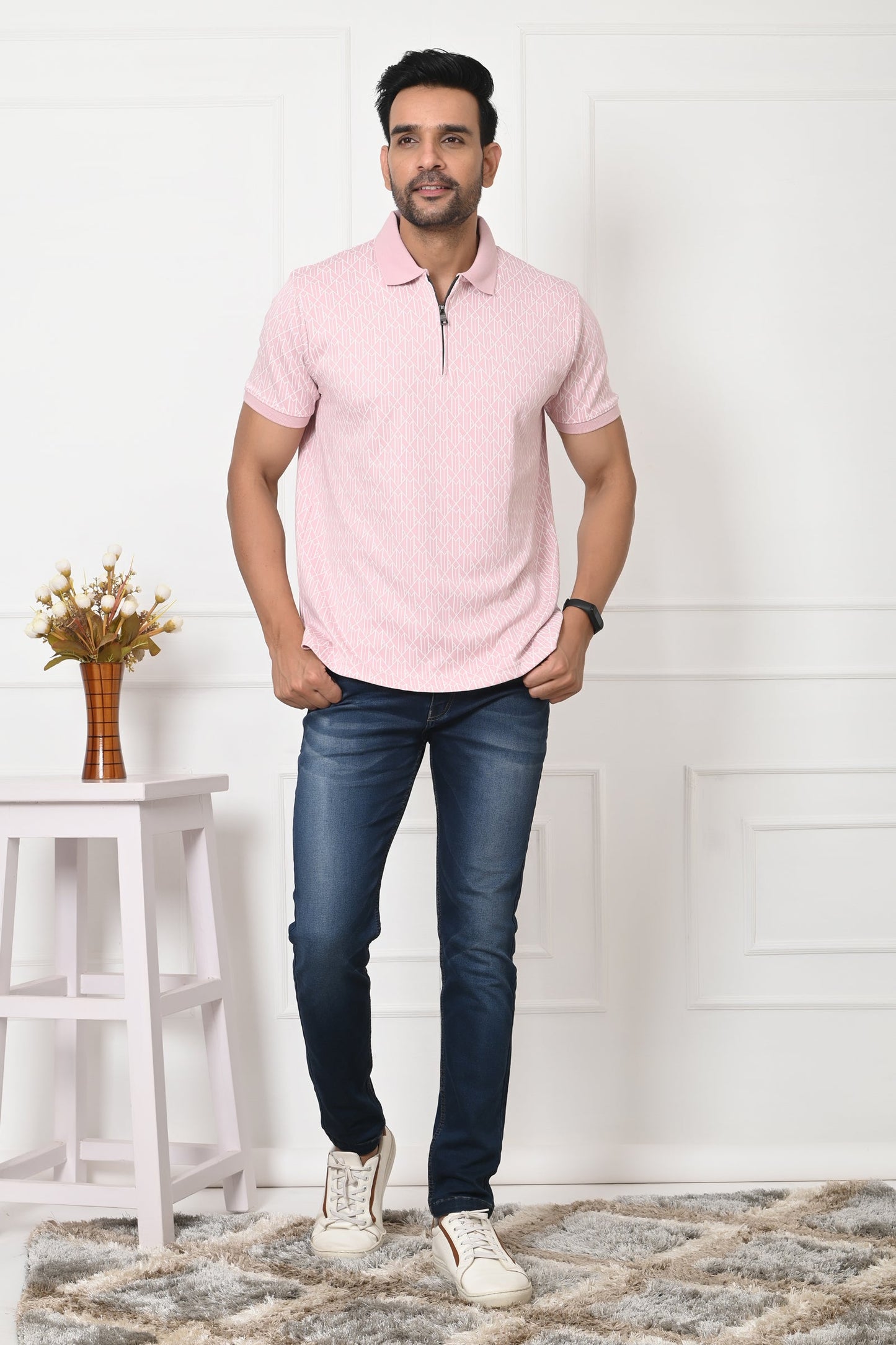 Arbour Men Polo Neck Stylish Casual Half Sleeves T-Shirt