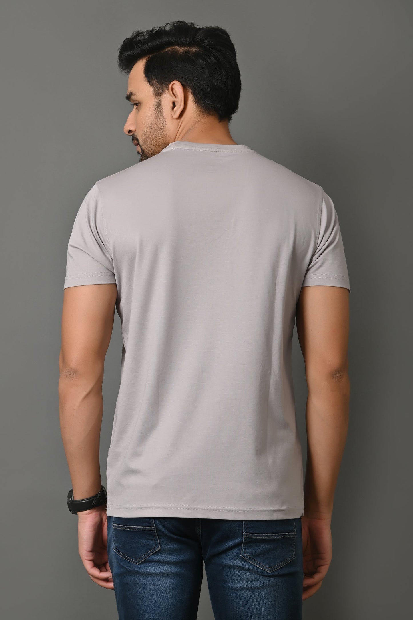 Arbour Men Round Neck Slim Fit Half Sleeves T-Shirt