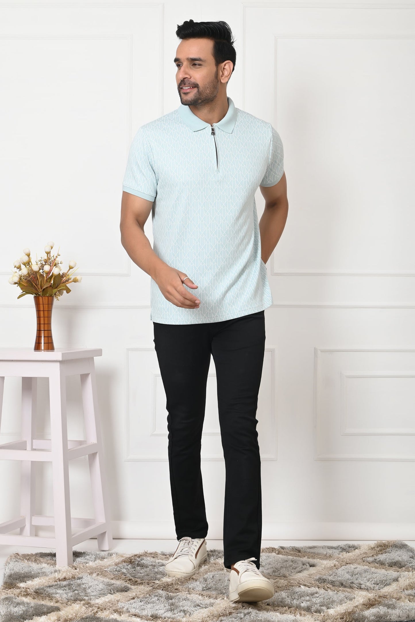 Arbour Men Polo Neck Stylish Casual Half Sleeves T-Shirt