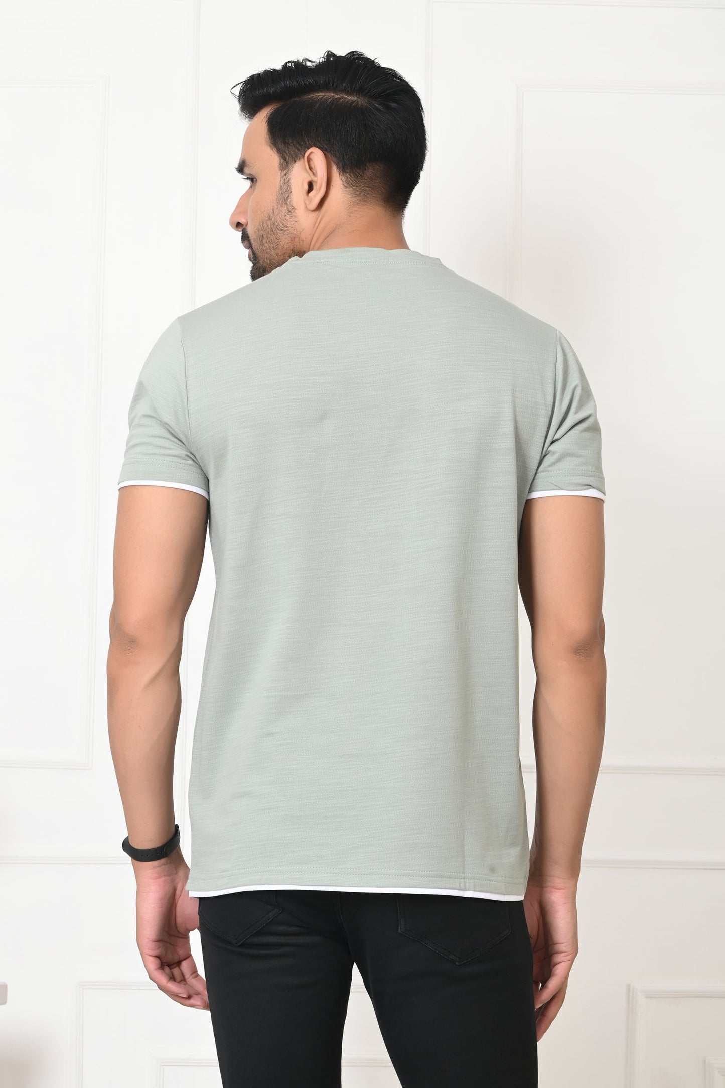 Arbour Men Round Neck Stylish Slim Fit T-Shirt