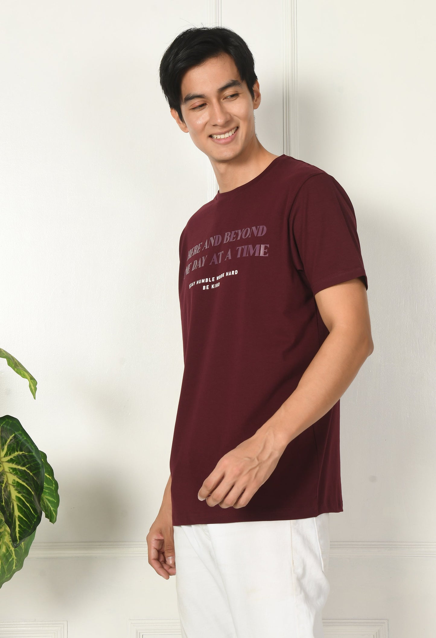 Arbour Men Printed Round Neck Cotton Blend T-Shirt