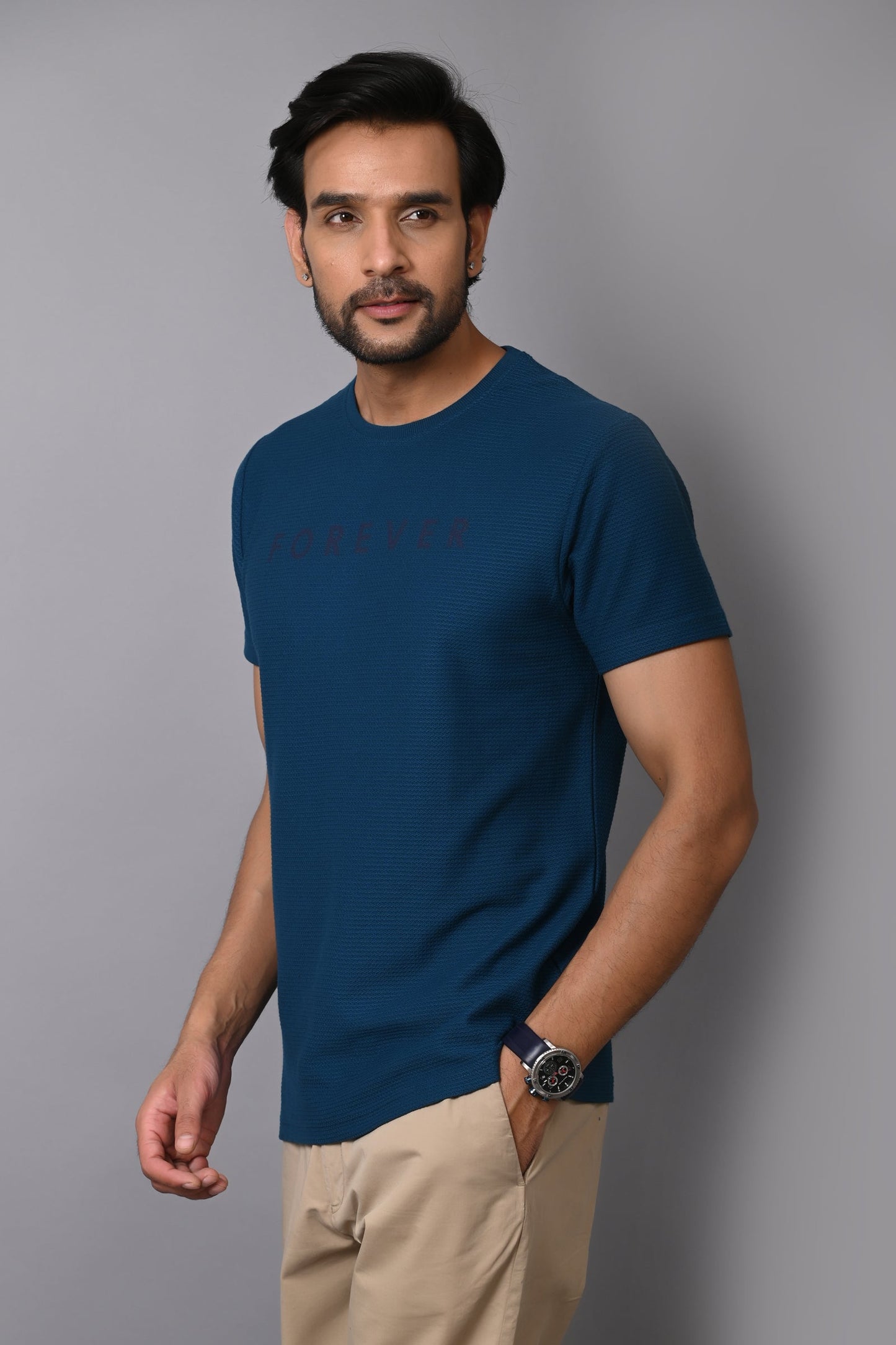 Arbour Men Round Neck Half Sleeves T-Shirt