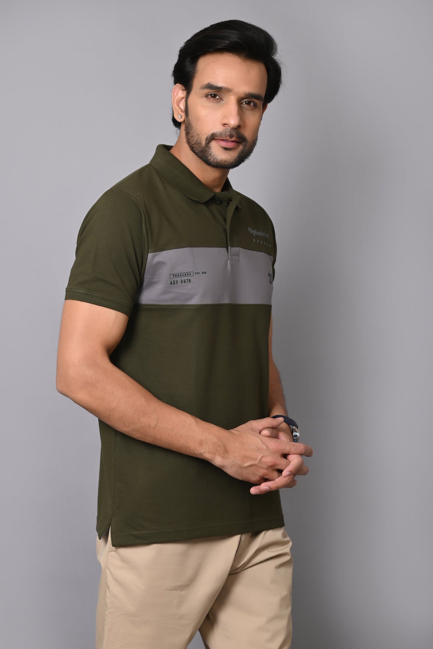 Arbour Men Polo Neck Cotton Blend Half Sleeve T-Shirt