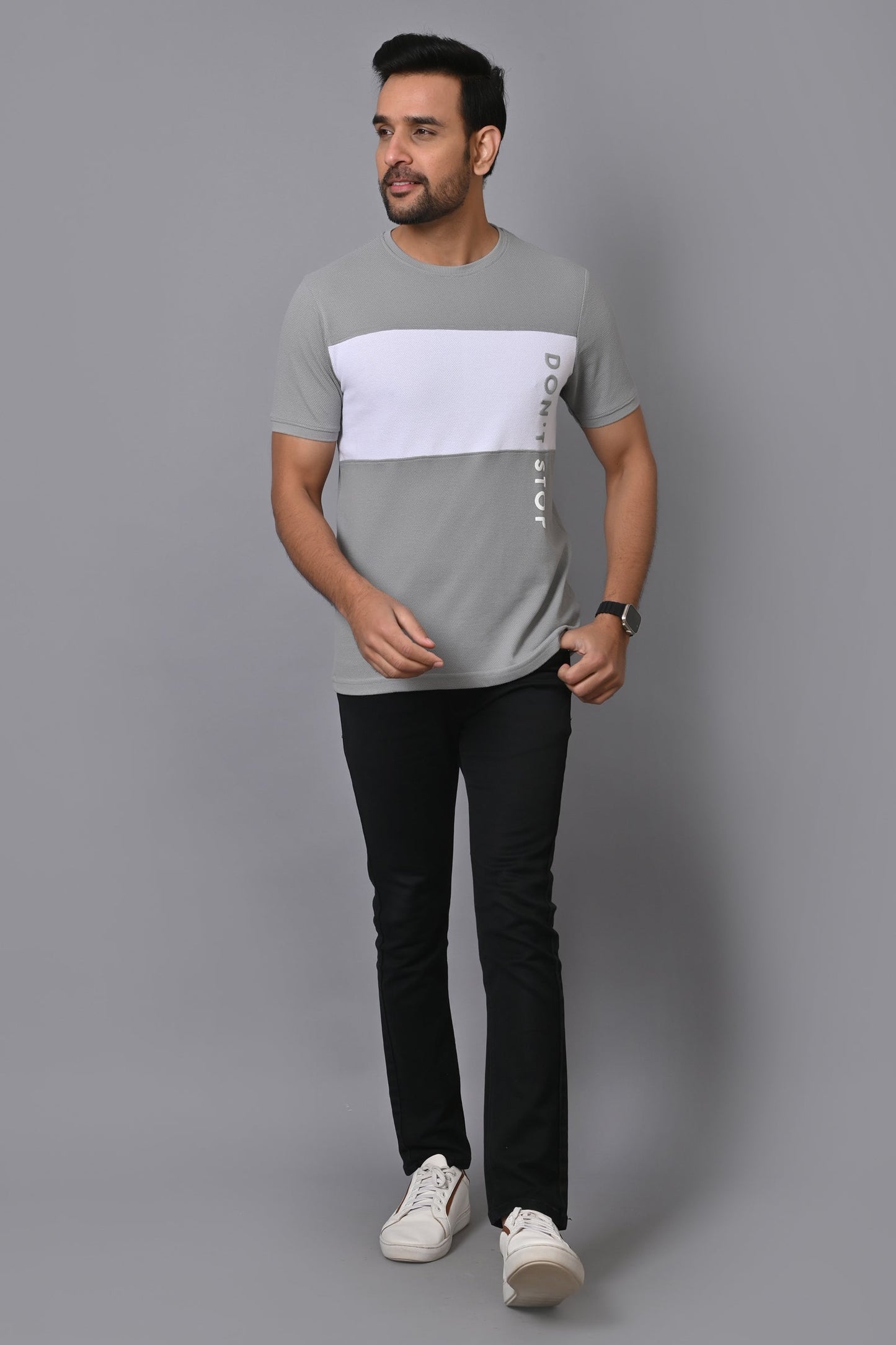 Arbour Men Colourblock Round Neck Cotton Blend Multicolor T-Shirt