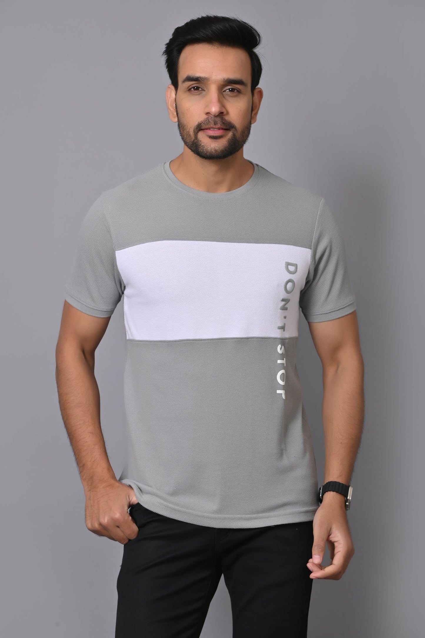 Arbour Men Colourblock Round Neck Cotton Blend Multicolor T-Shirt