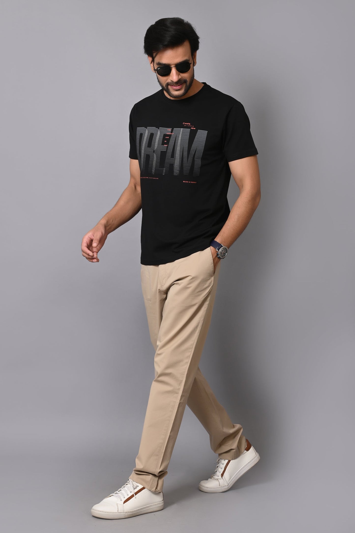 Arbour Men Round Neck Printed Slim Fit T-Shirt