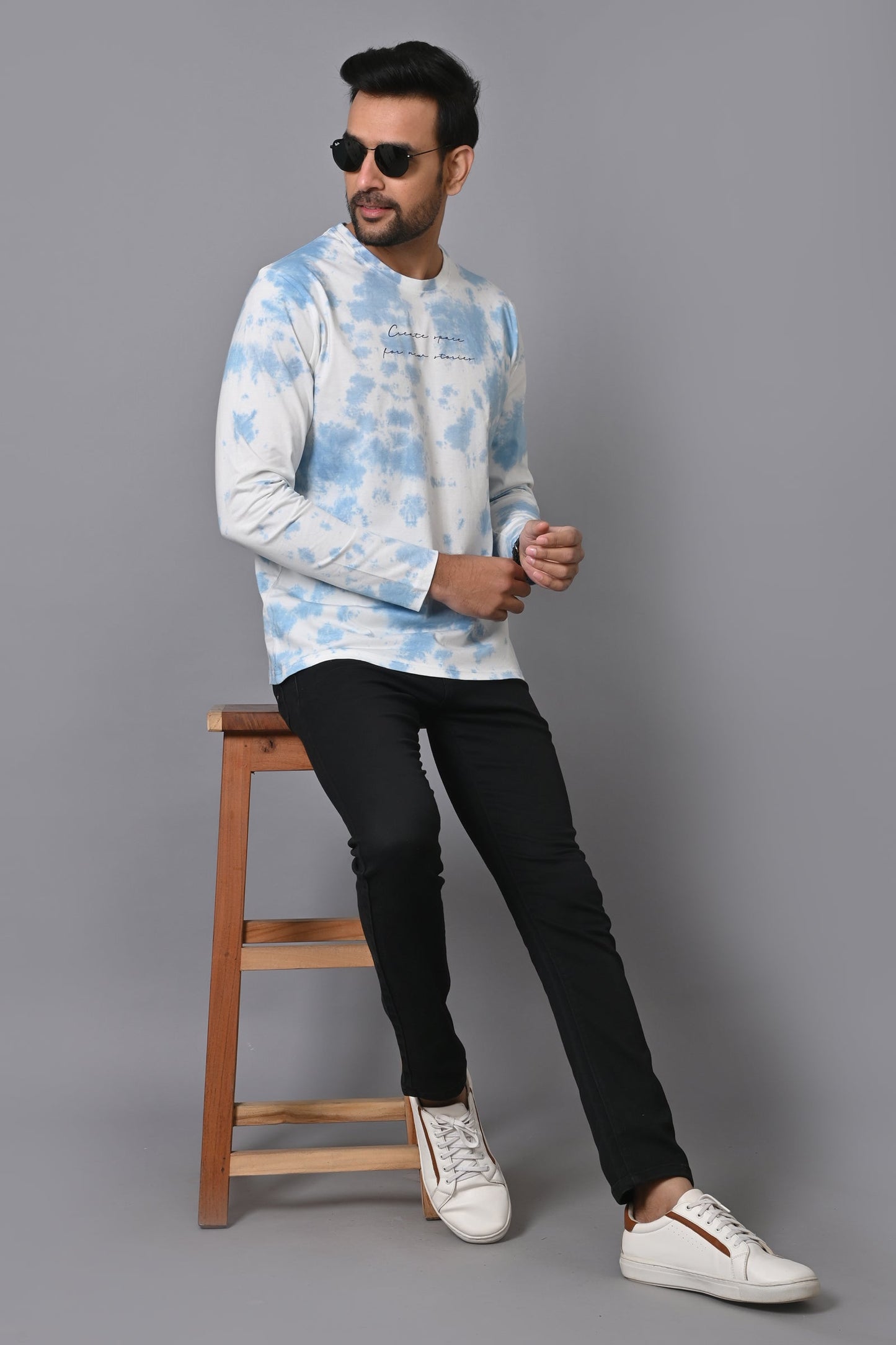 Arbour Men Round Neck Printed Full Sleeves T-Shirt