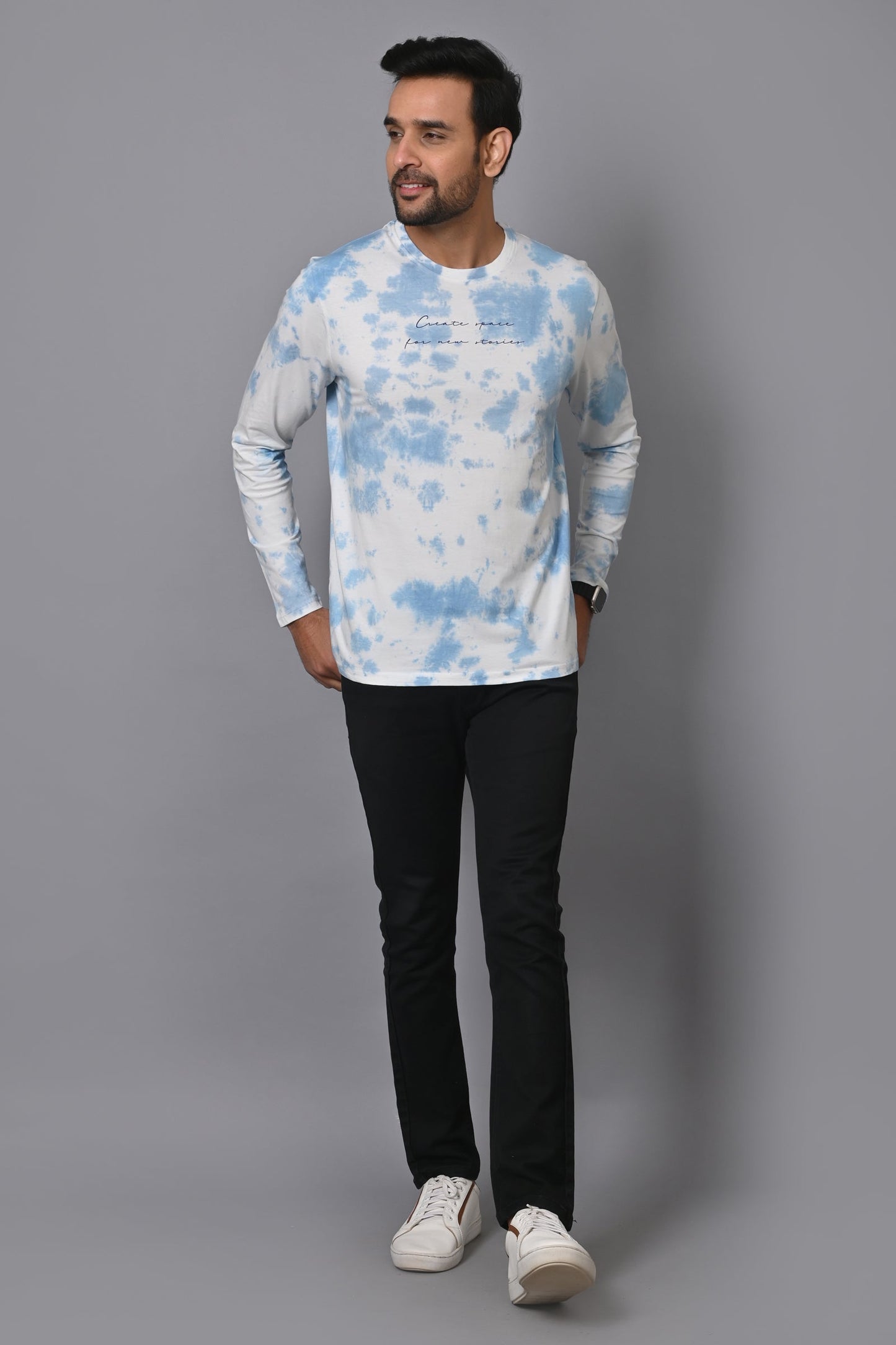 Arbour Men Round Neck Printed Full Sleeves T-Shirt