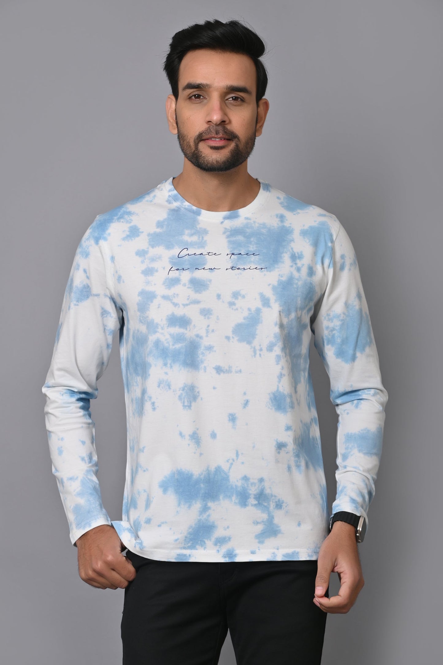 Arbour Men Round Neck Printed Full Sleeves T-Shirt