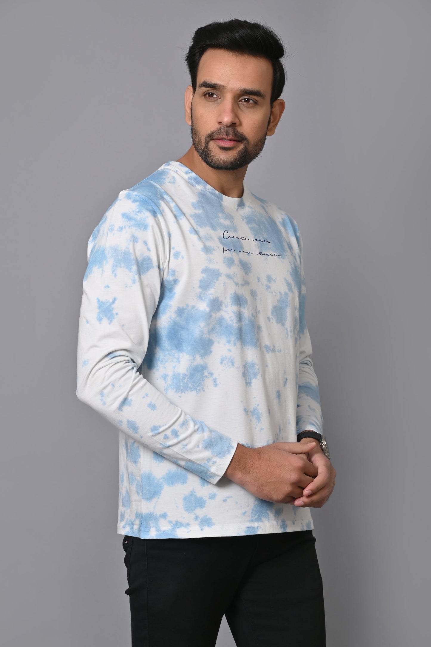 Arbour Men Round Neck Printed Full Sleeves T-Shirt