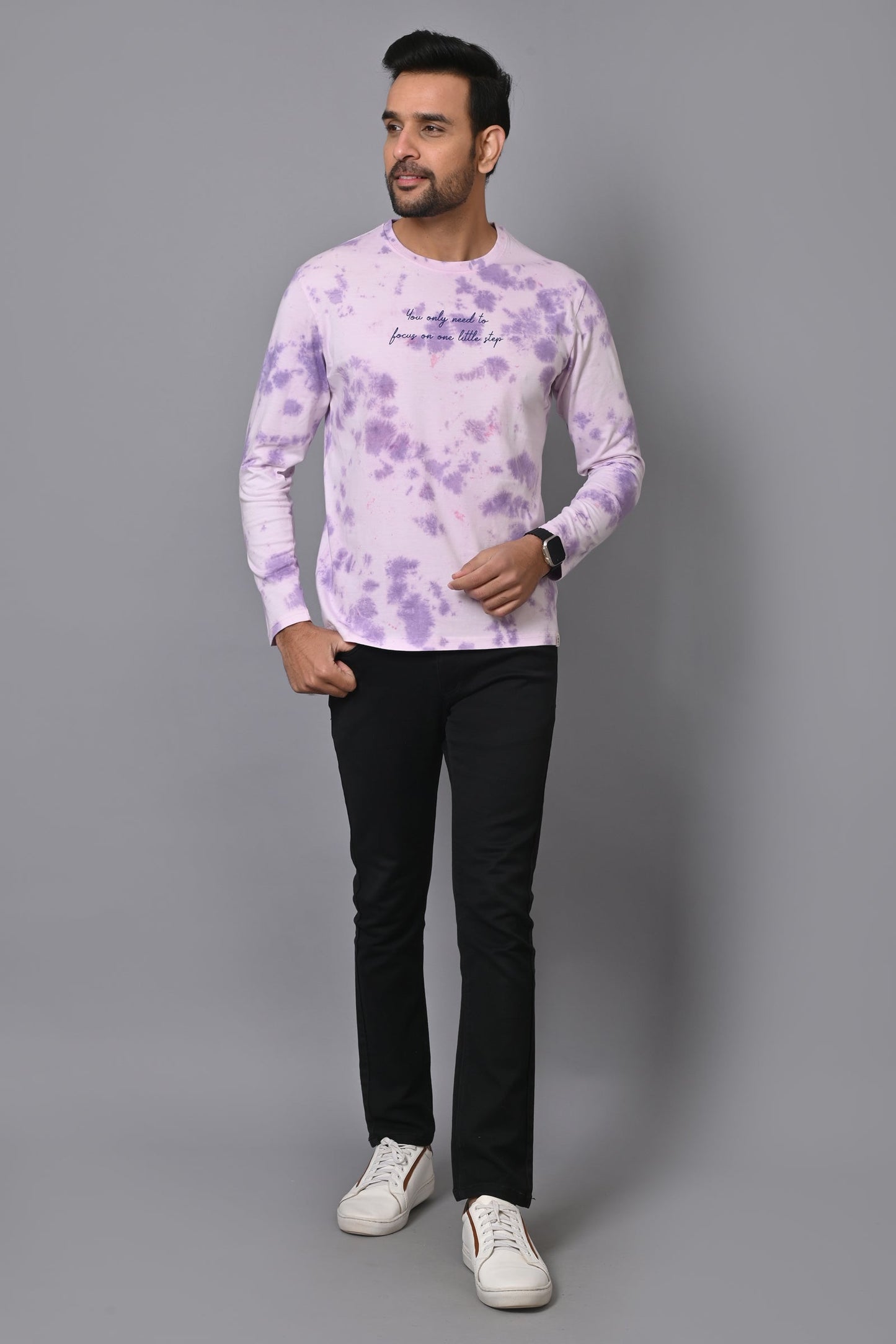 Arbour Men Round Neck Printed Full Sleeves T-Shirt