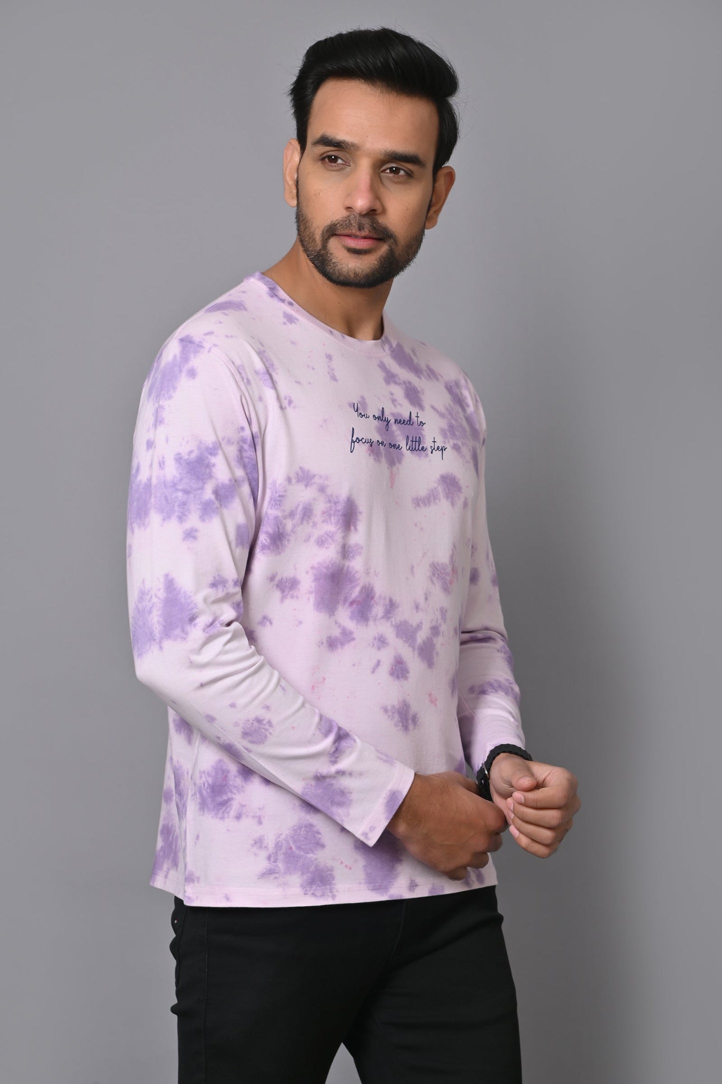 Arbour Men Round Neck Printed Full Sleeves T-Shirt