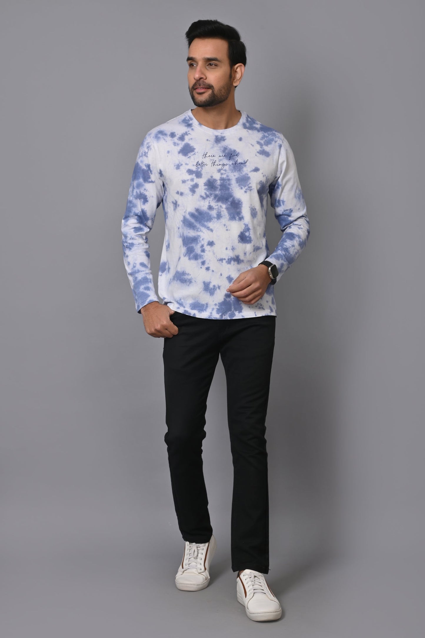 Arbour Men Round Neck Printed Full Sleeves T-Shirt