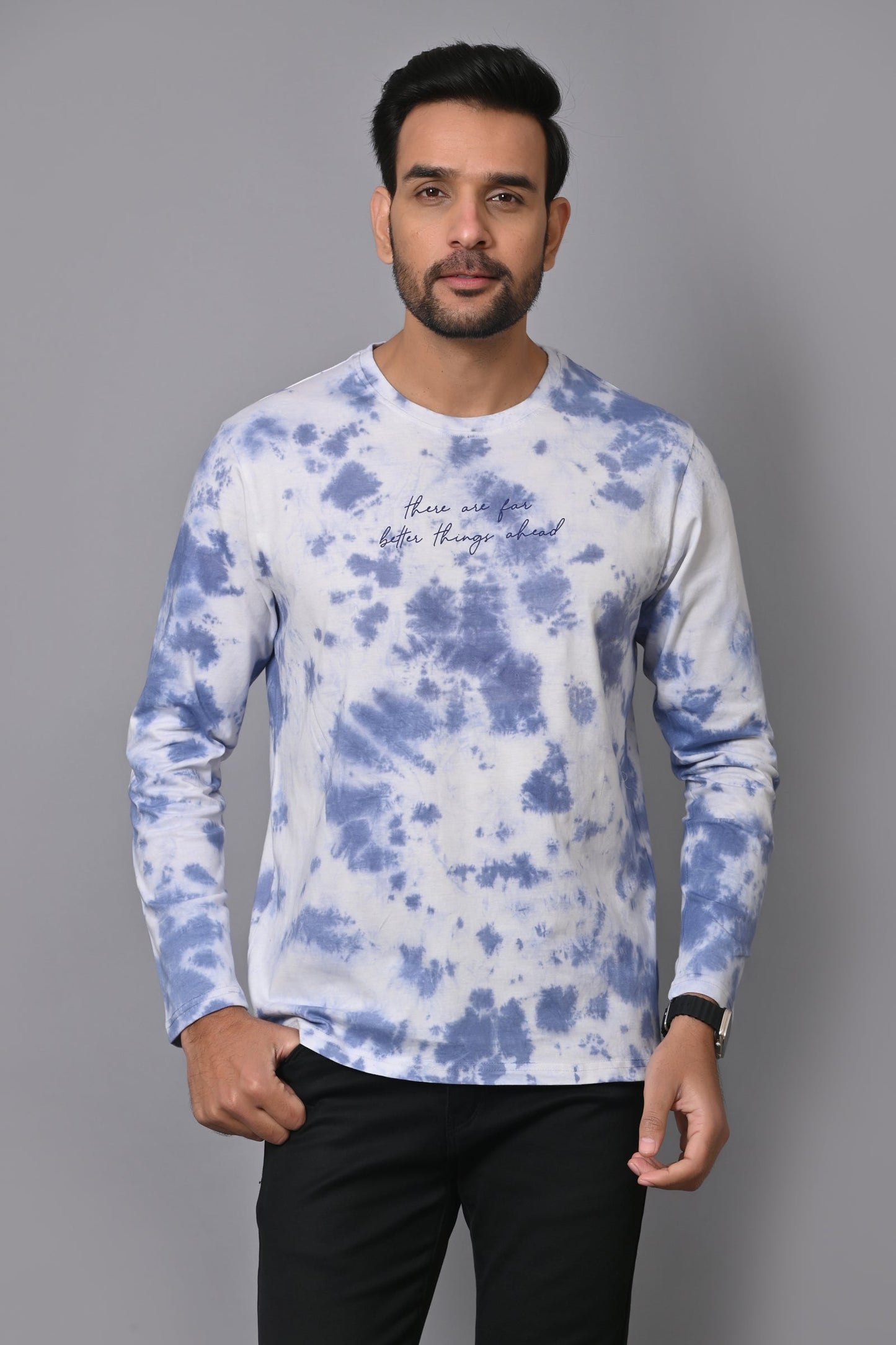 Arbour Men Round Neck Printed Full Sleeves T-Shirt