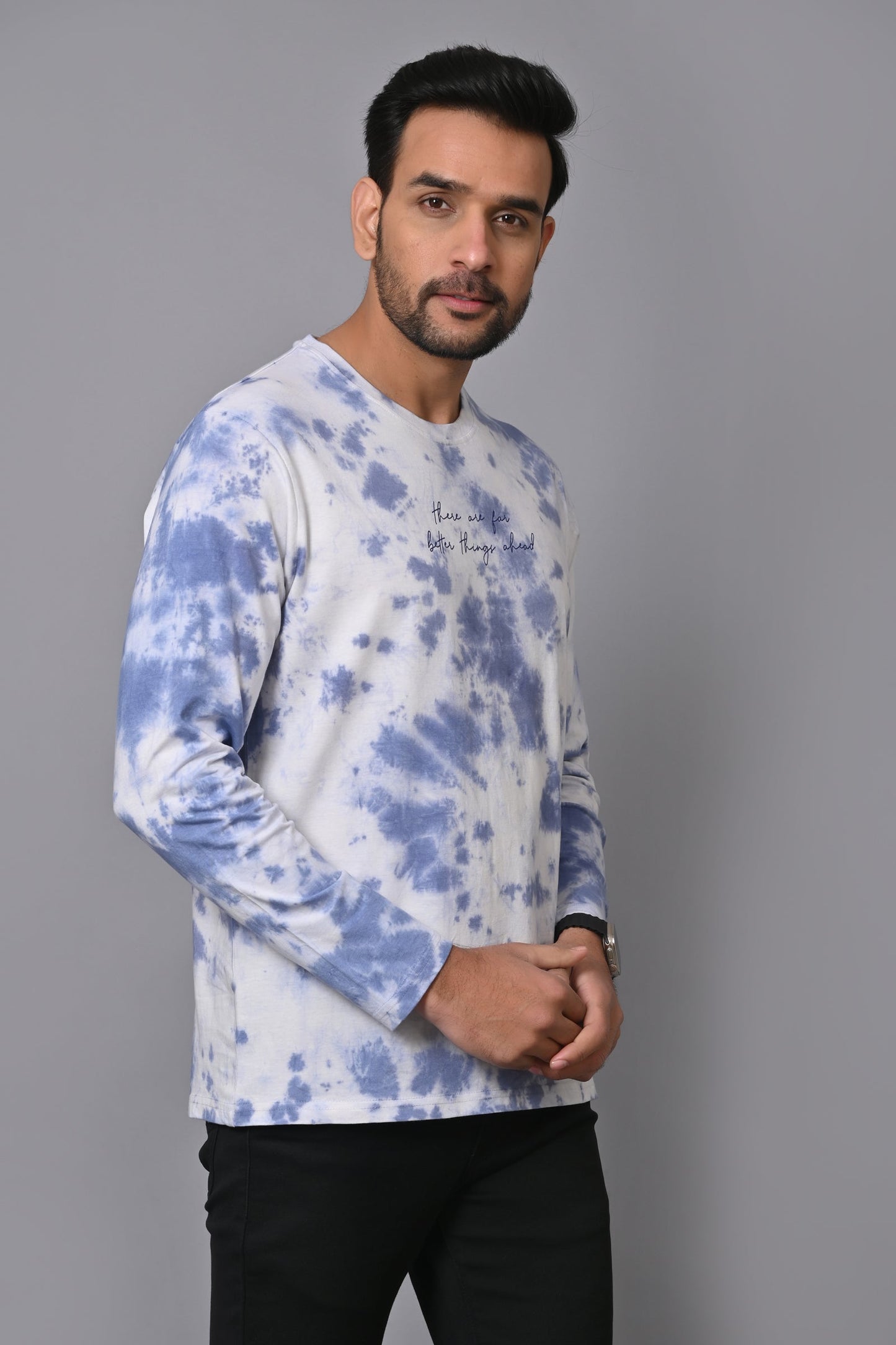 Arbour Men Round Neck Printed Full Sleeves T-Shirt