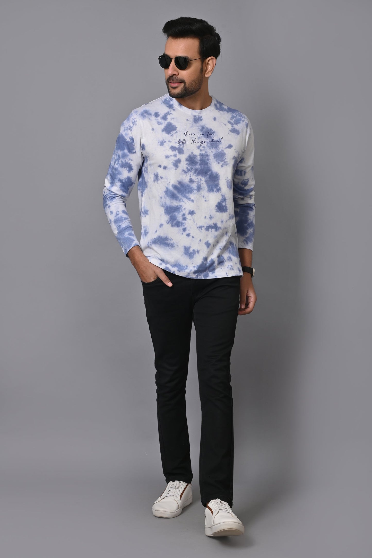 Arbour Men Round Neck Printed Full Sleeves T-Shirt