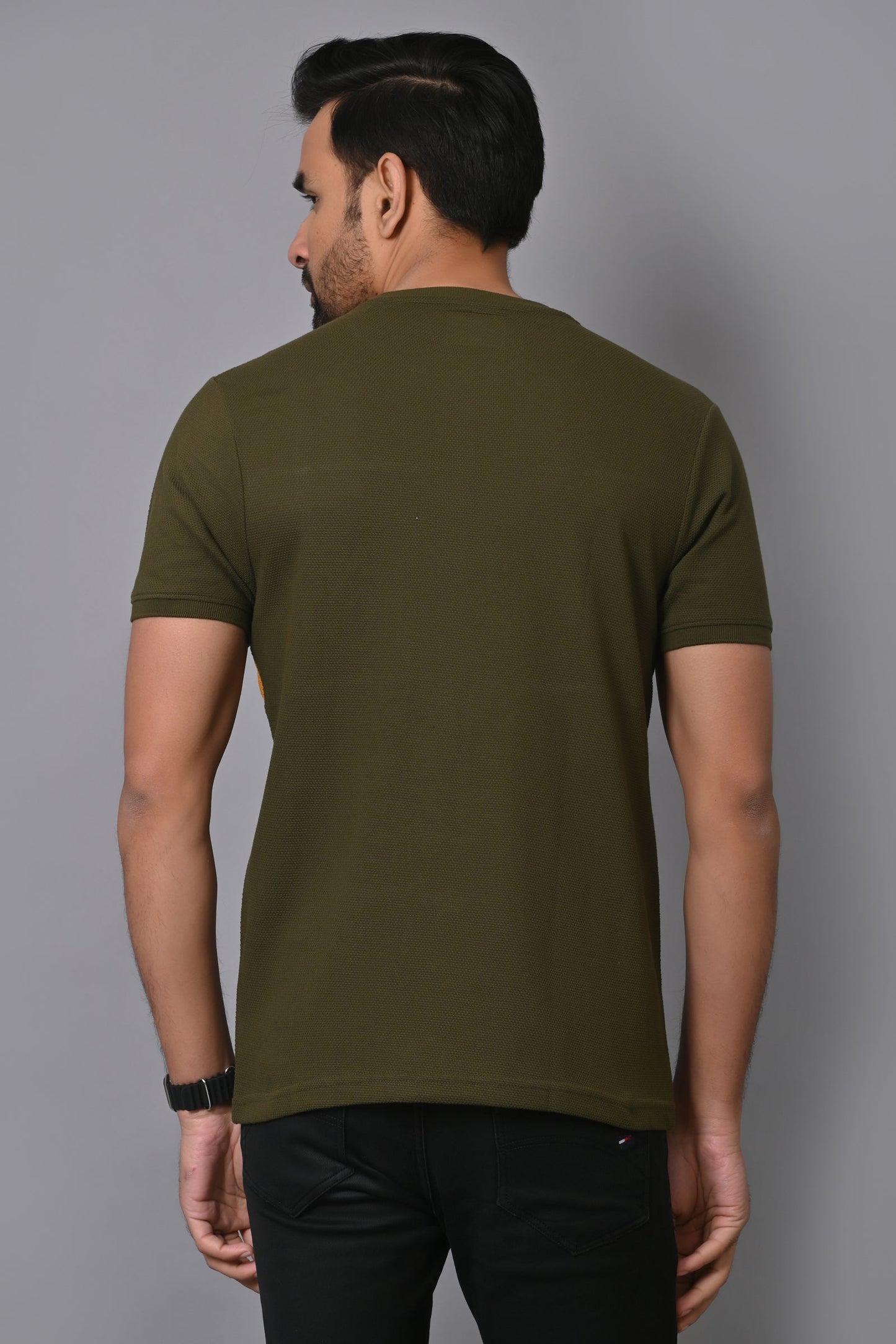 Arbour Men Colourblock Round Neck Cotton Blend Multicolor T-Shirt