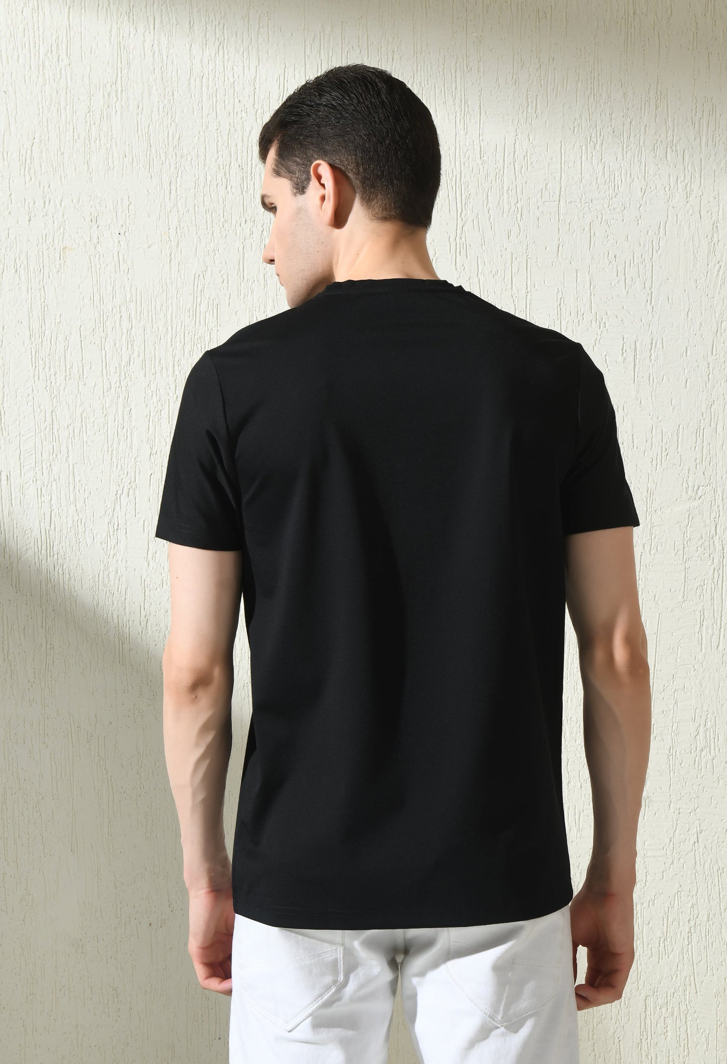 Arbour Men Round Neck Printed Slim Fit Half Sleeves T-Shirt