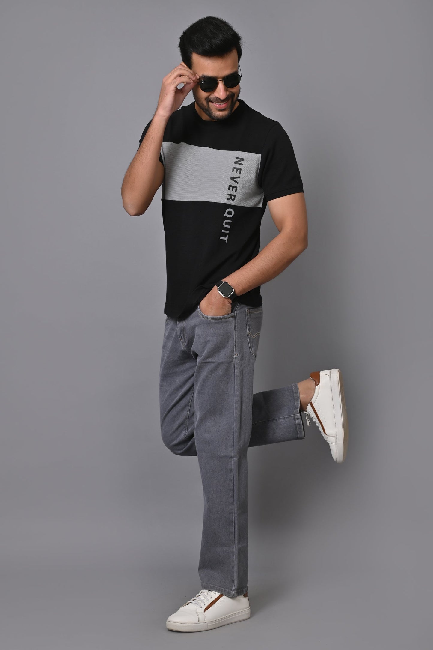 Arbour Men Colourblock Round Neck Cotton Blend Multicolor T-Shirt