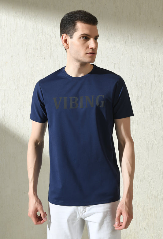 Arbour Men Round Neck Printed Slim Fit Half Sleeves T-Shirt