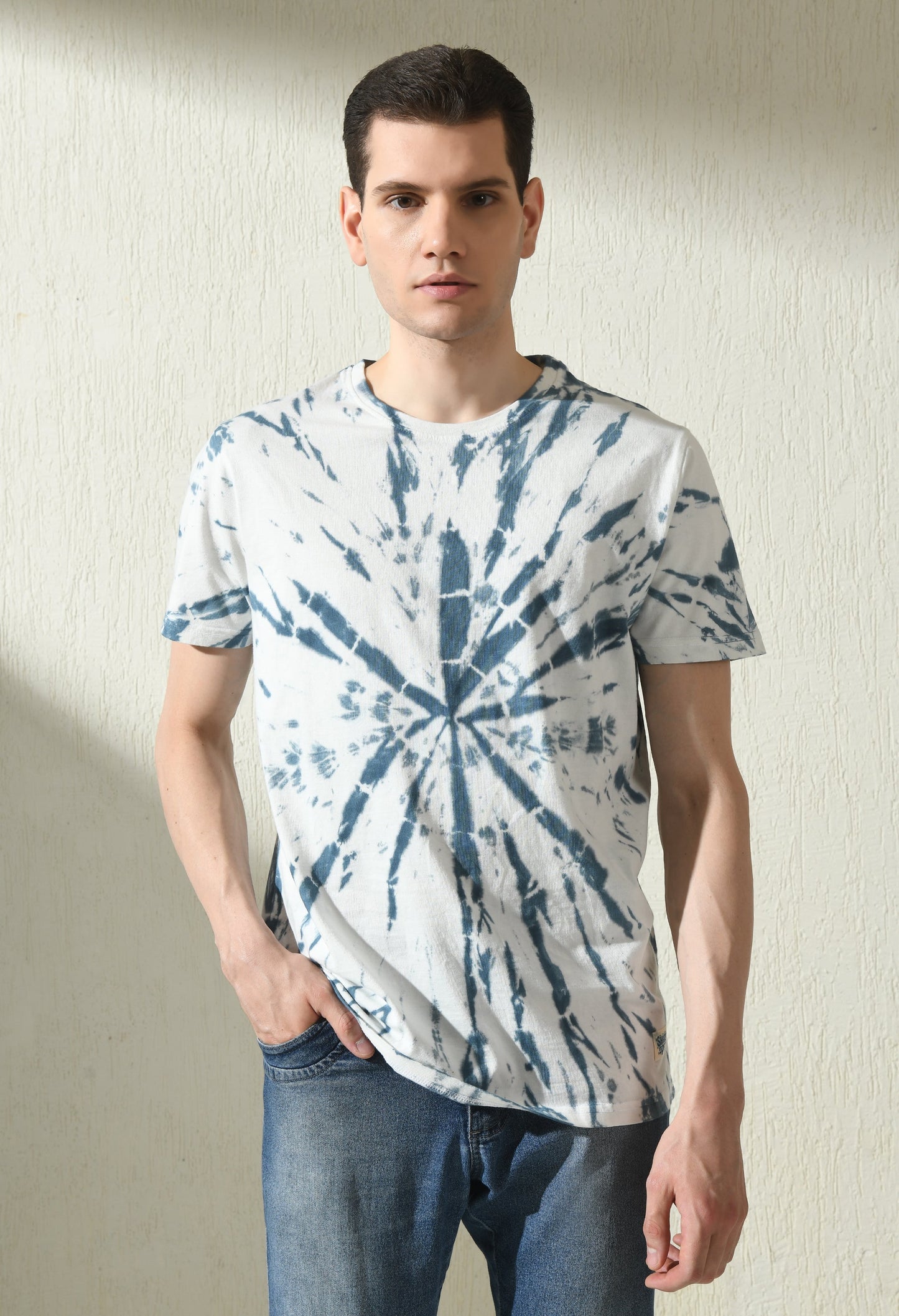 Arbour Men Printed Round Neck Cotton Blend Multicolor T-Shirt