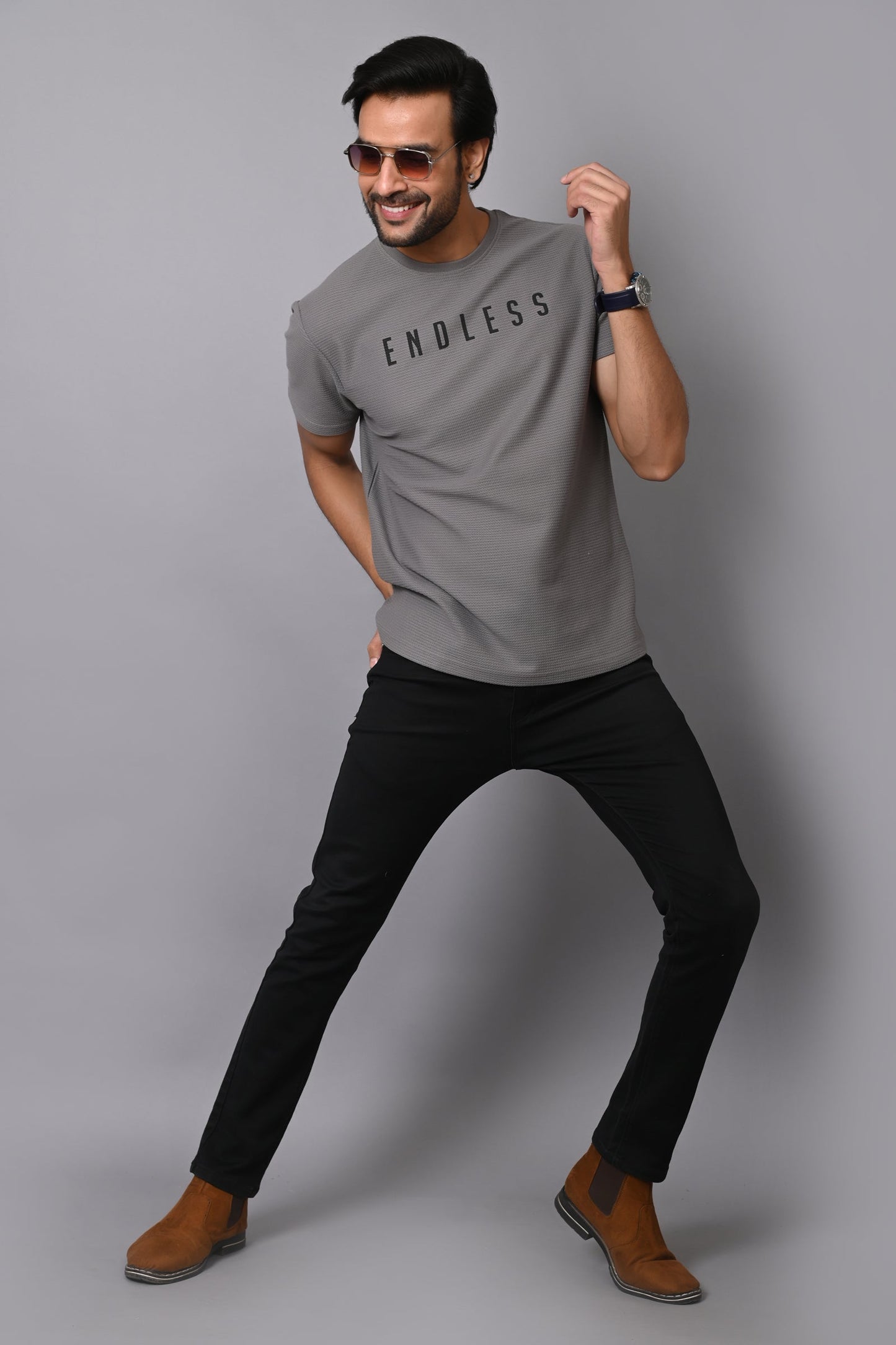 Arbour Men Round Neck Half Sleeves T-Shirt