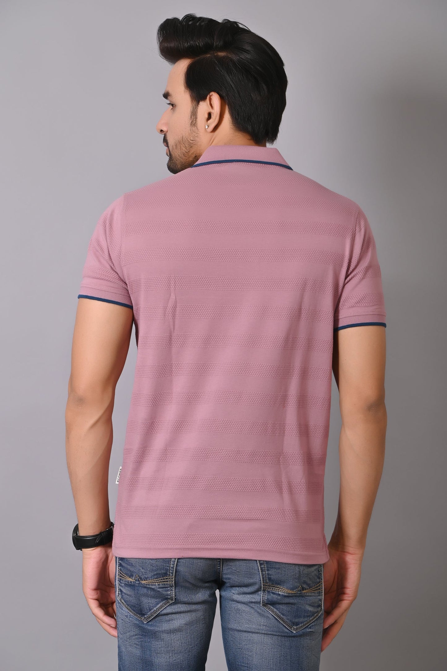 Arbour Men Polo Neck Half Sleeves Solid Casual T-Shirt