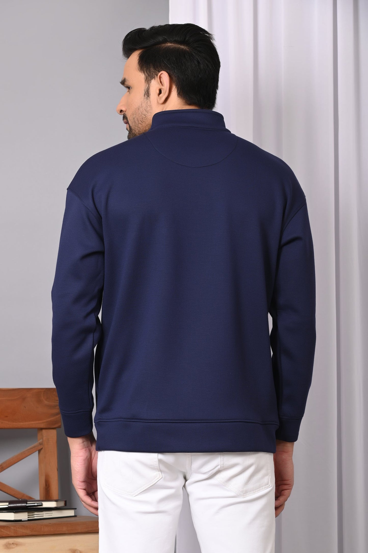 Arbour Men Solid Full Sleeves Sweatshirts