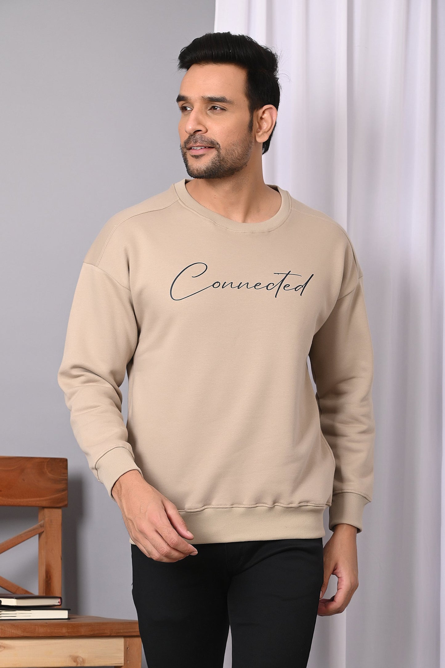 Arbour Men Chest Print Full Sleeves Sweatshirts