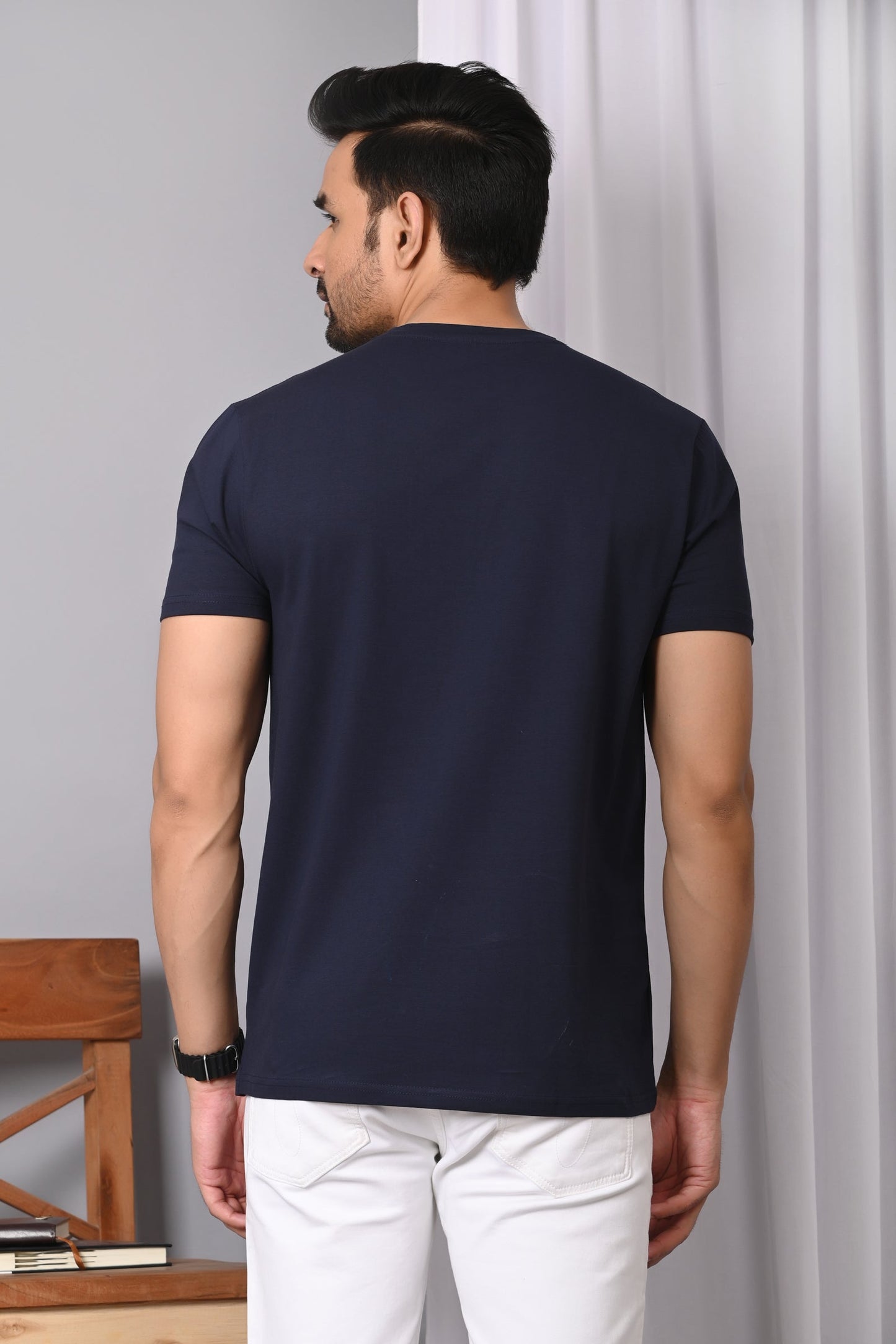 Arbour Men Round Neck Printed Half Sleeves T-Shirt