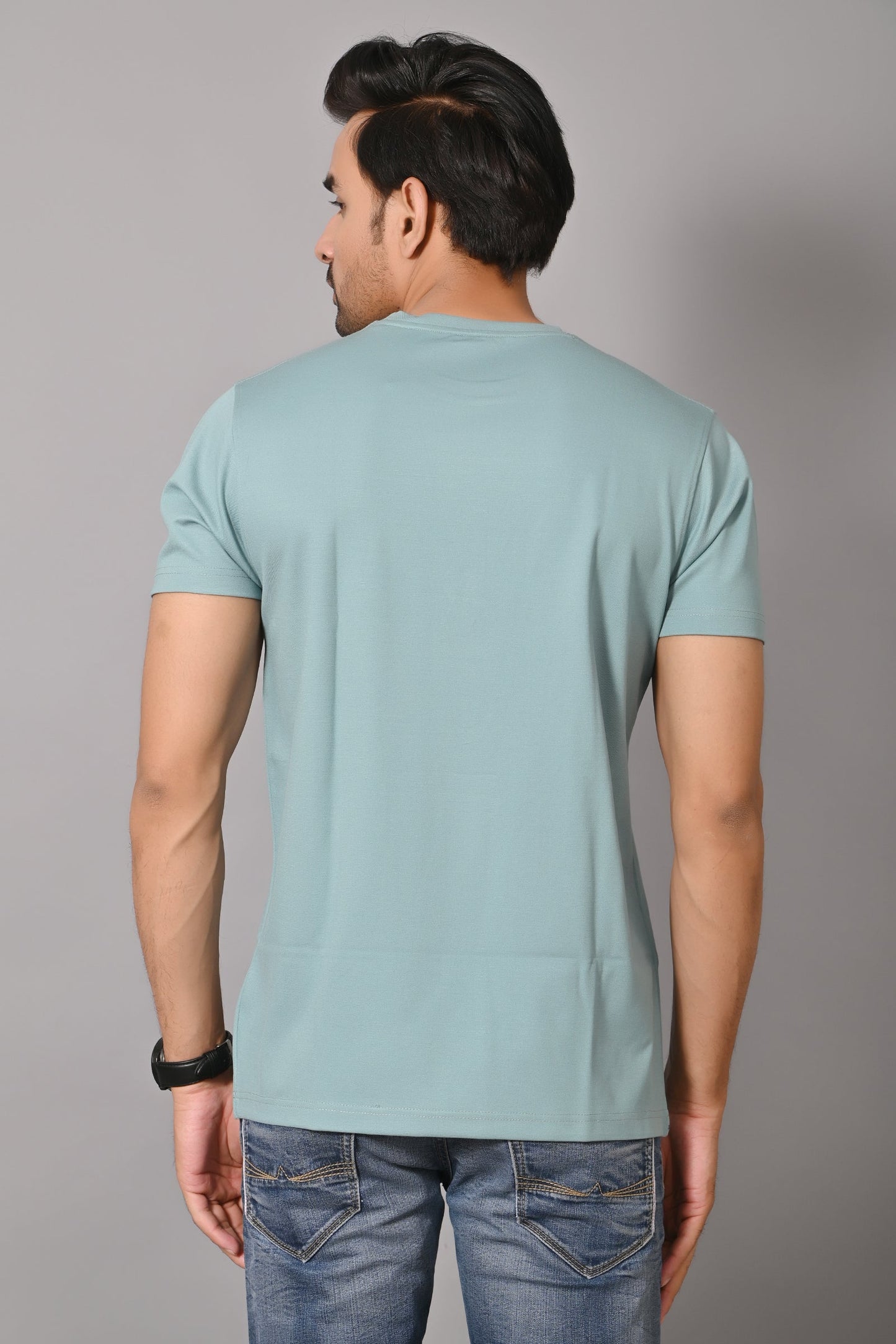 Arbour Men Round Neck Printed Slim Fit Half Sleeves T-Shirt