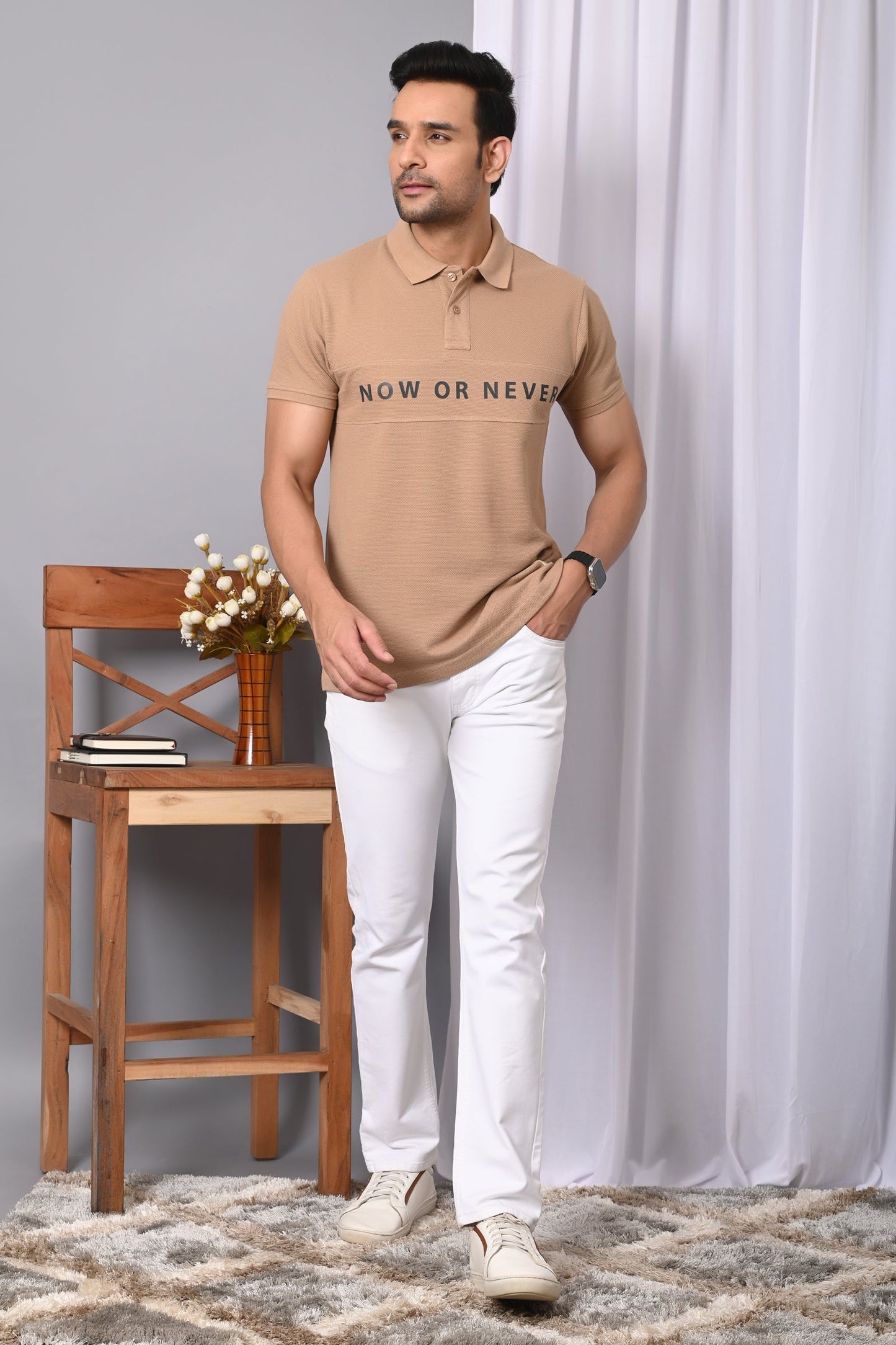 Arbour Men Polo Neck Stylish Casual Half Sleeves T-Shirt