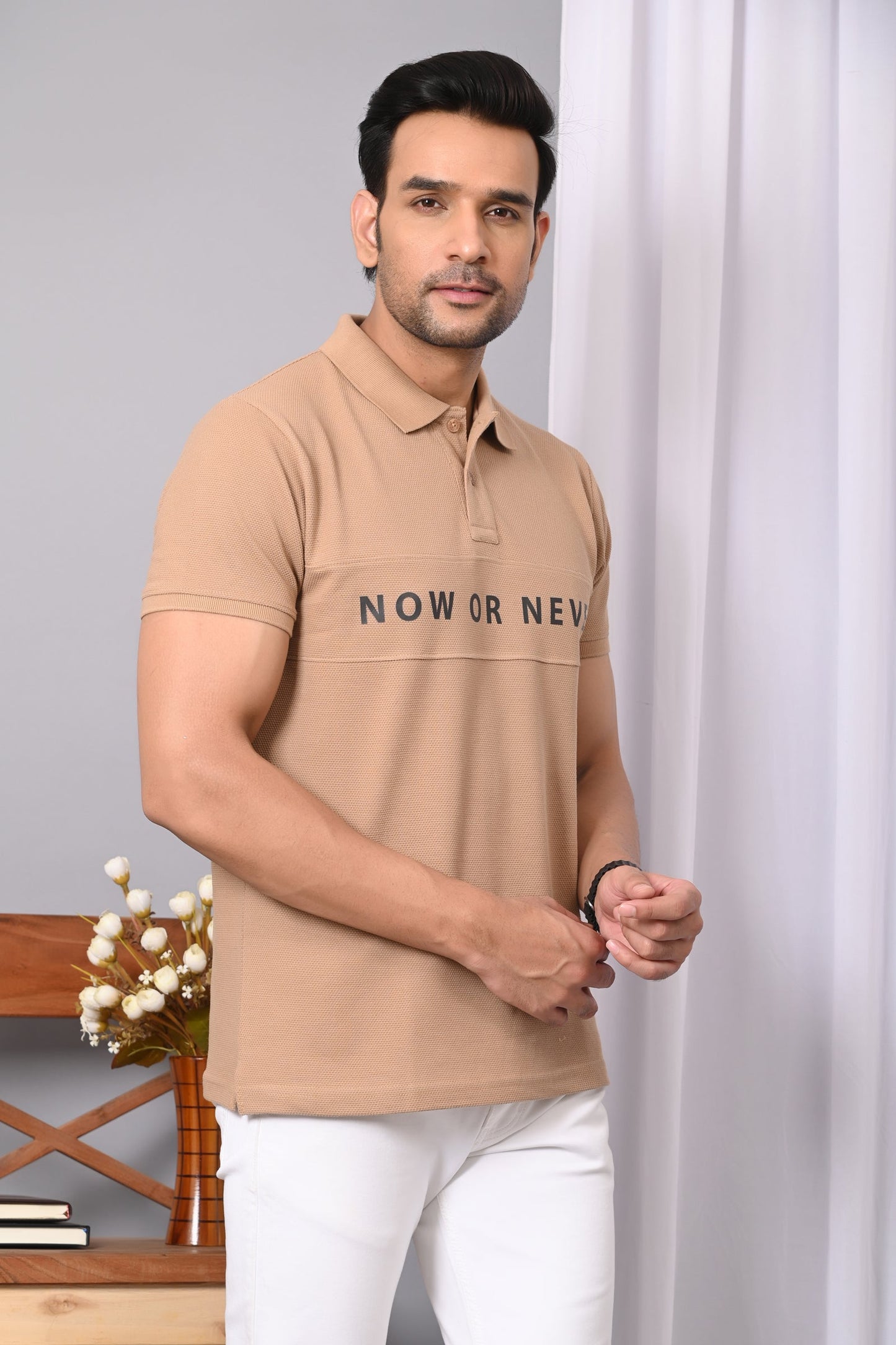 Arbour Men Polo Neck Stylish Casual Half Sleeves T-Shirt