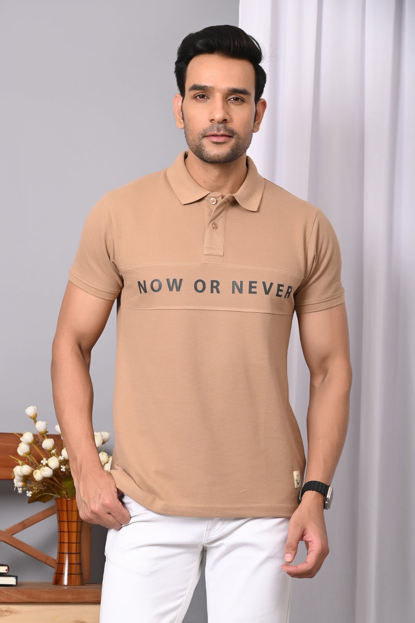 Arbour Men Polo Neck Stylish Casual Half Sleeves T-Shirt