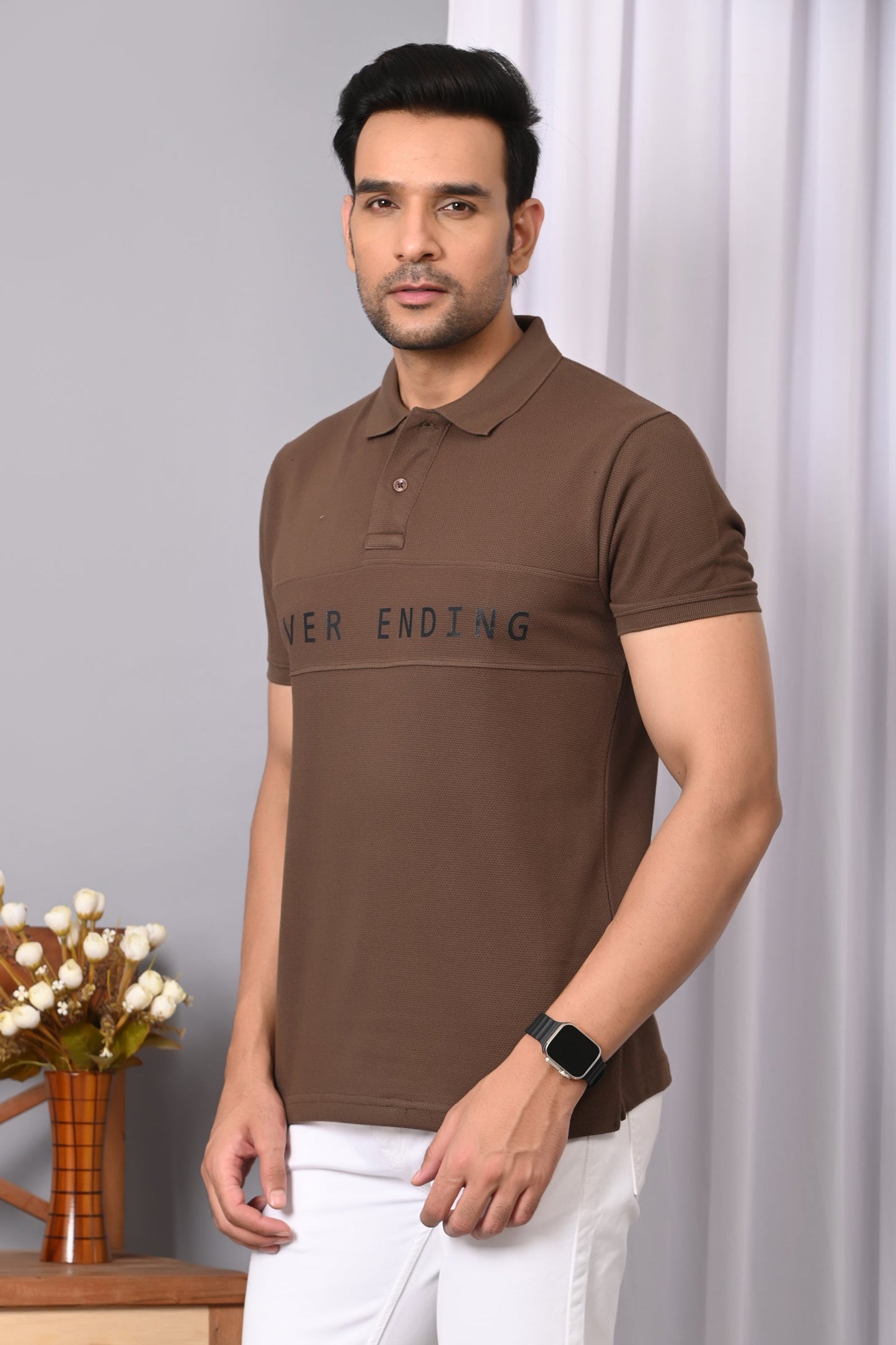 Arbour Men Polo Neck Stylish Casual Half Sleeves T-Shirt