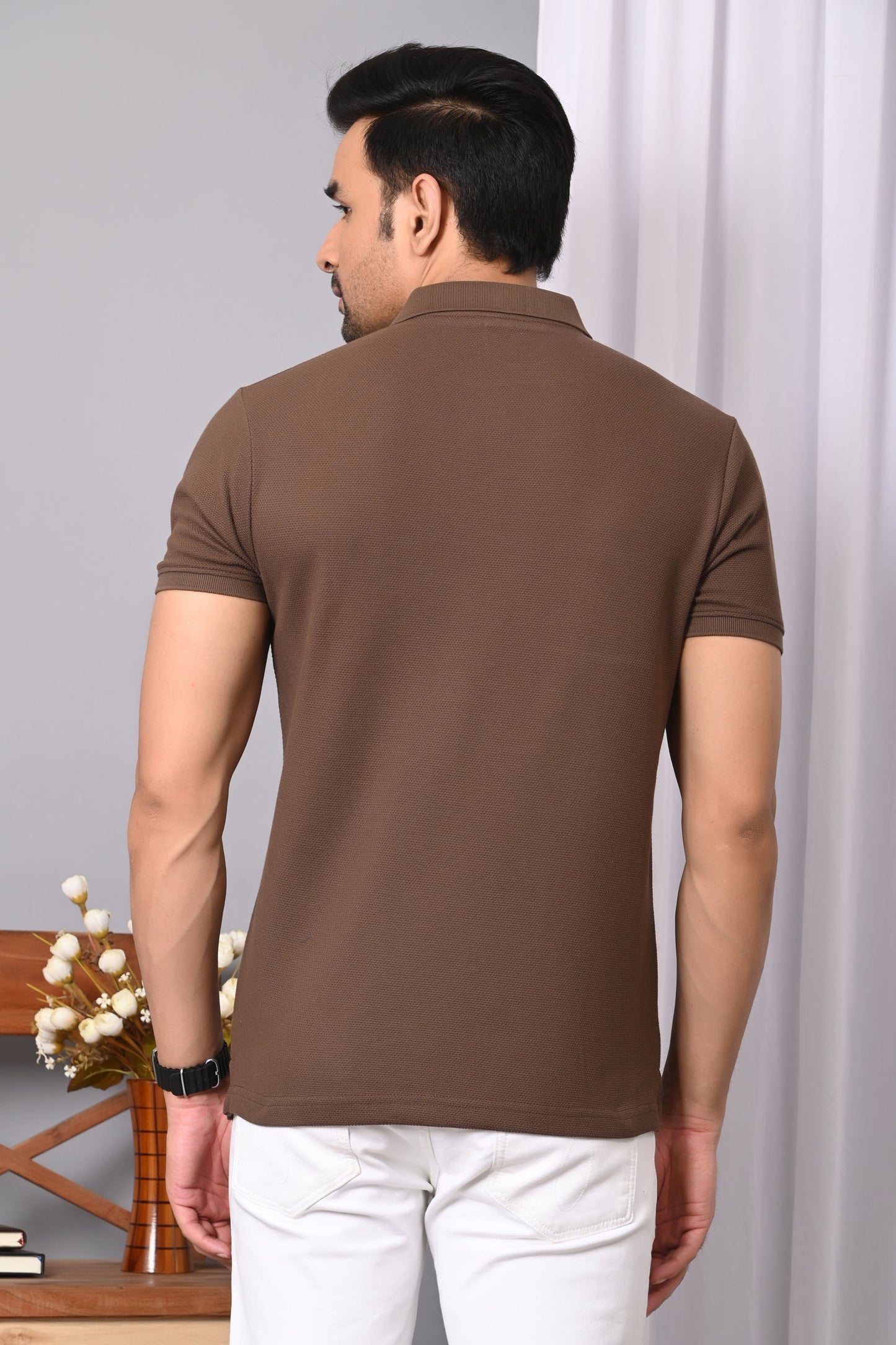 Arbour Men Polo Neck Stylish Casual Half Sleeves T-Shirt