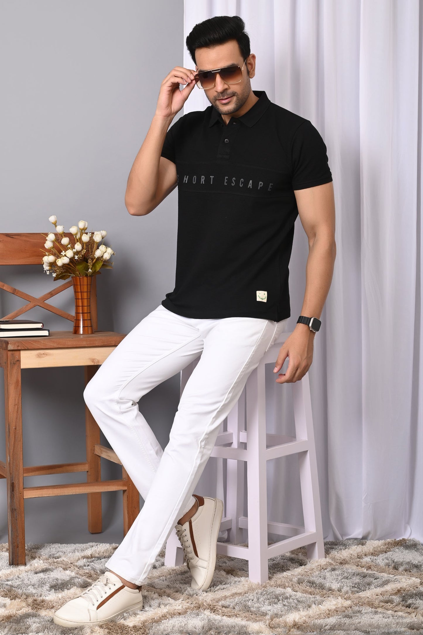 Arbour Men Polo Neck Stylish Casual Half Sleeves T-Shirt