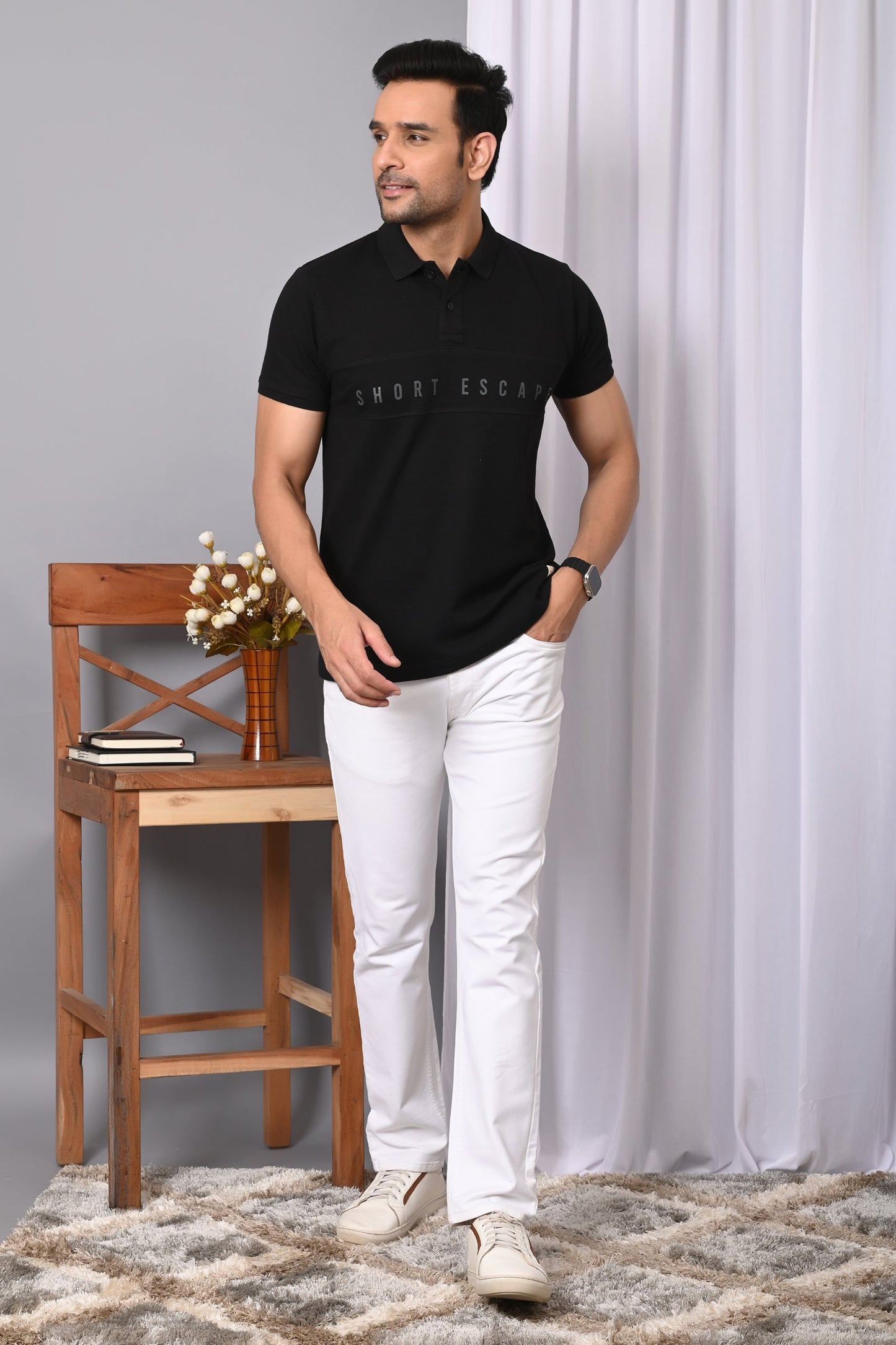 Arbour Men Polo Neck Stylish Casual Half Sleeves T-Shirt