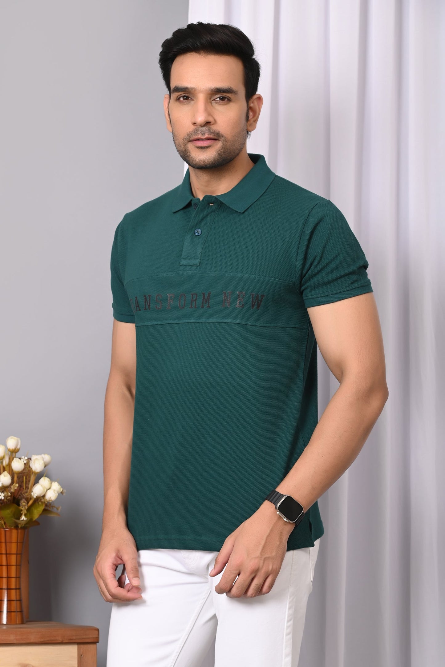 Arbour Men Polo Neck Stylish Casual Half Sleeves T-Shirt