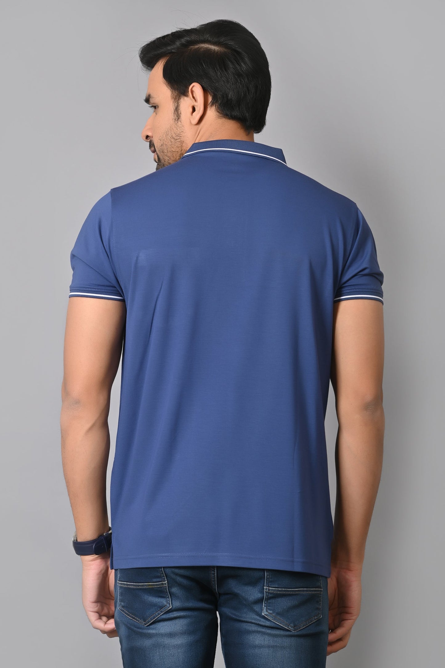 Arbour Men Polo Neck Solid Pocket Half Sleeves T-Shirt