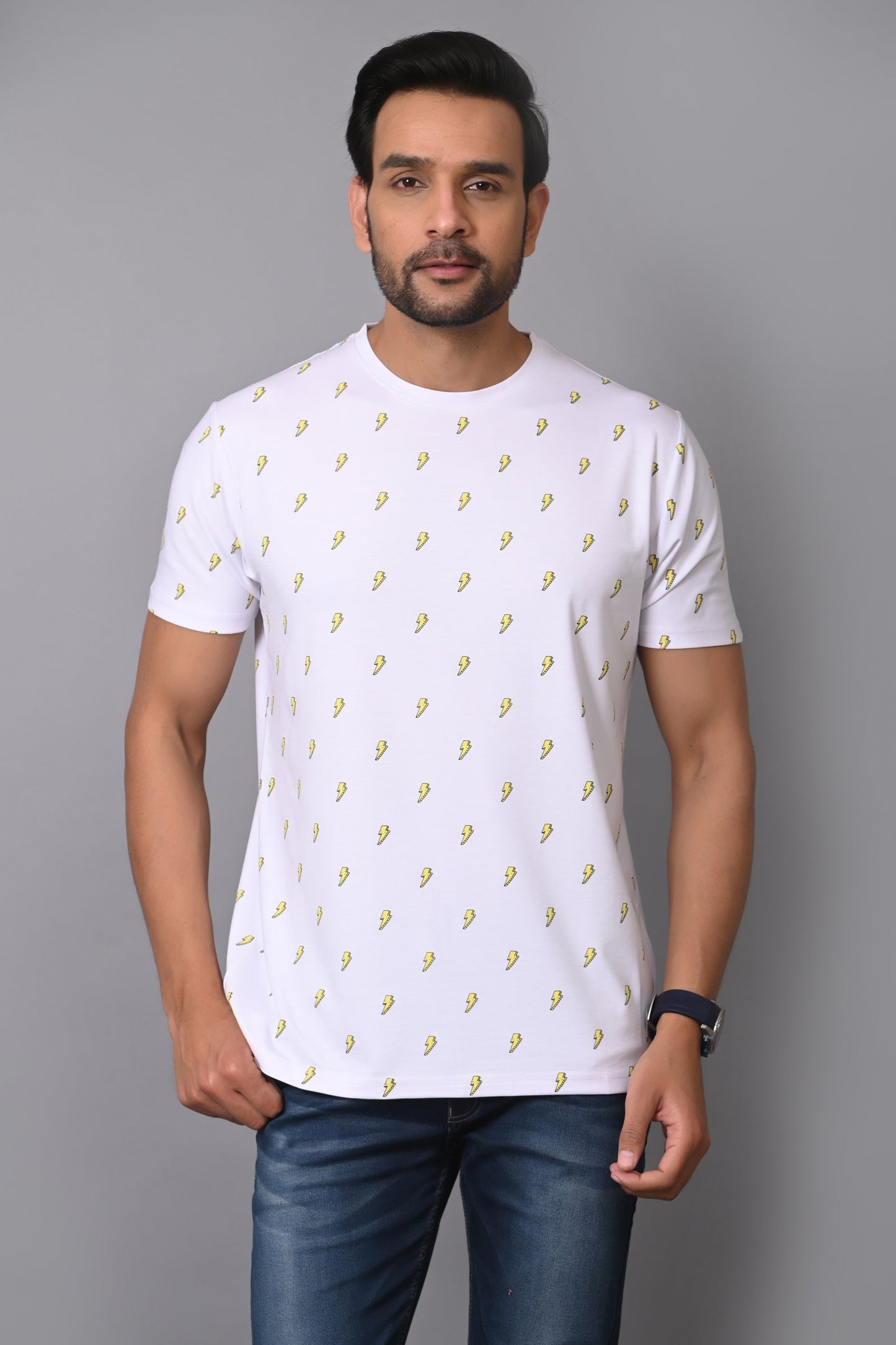 Arbour Men Round Neck All Over Print T-Shirt